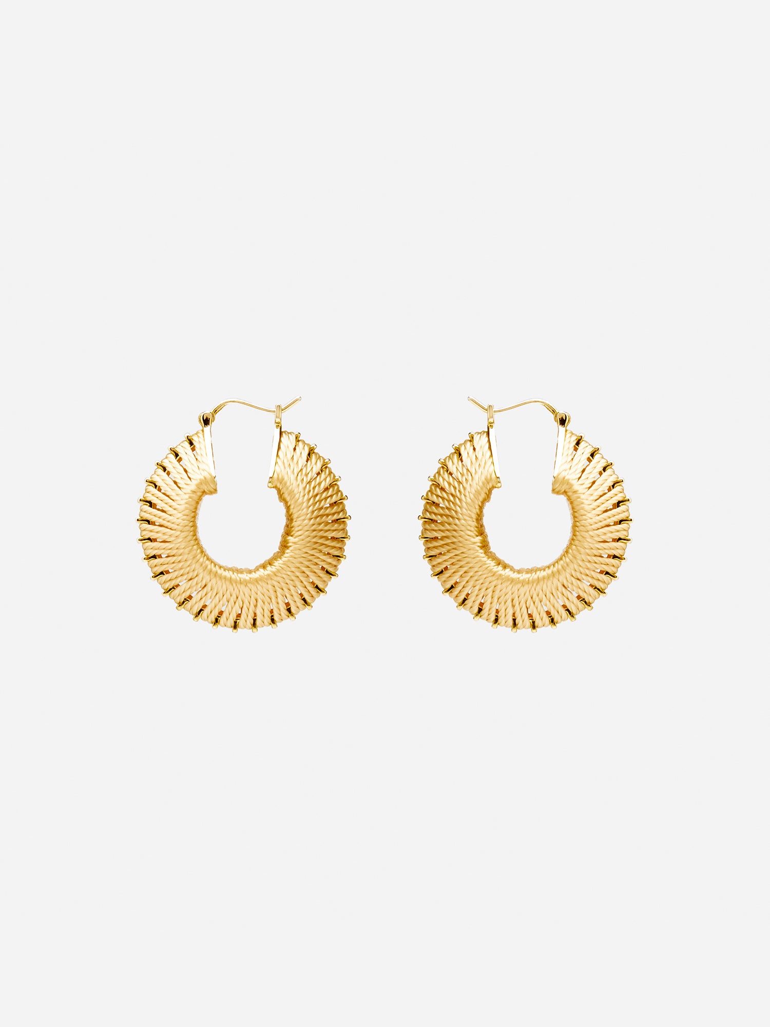 CORD WRAPPED HOOP EARRINGS