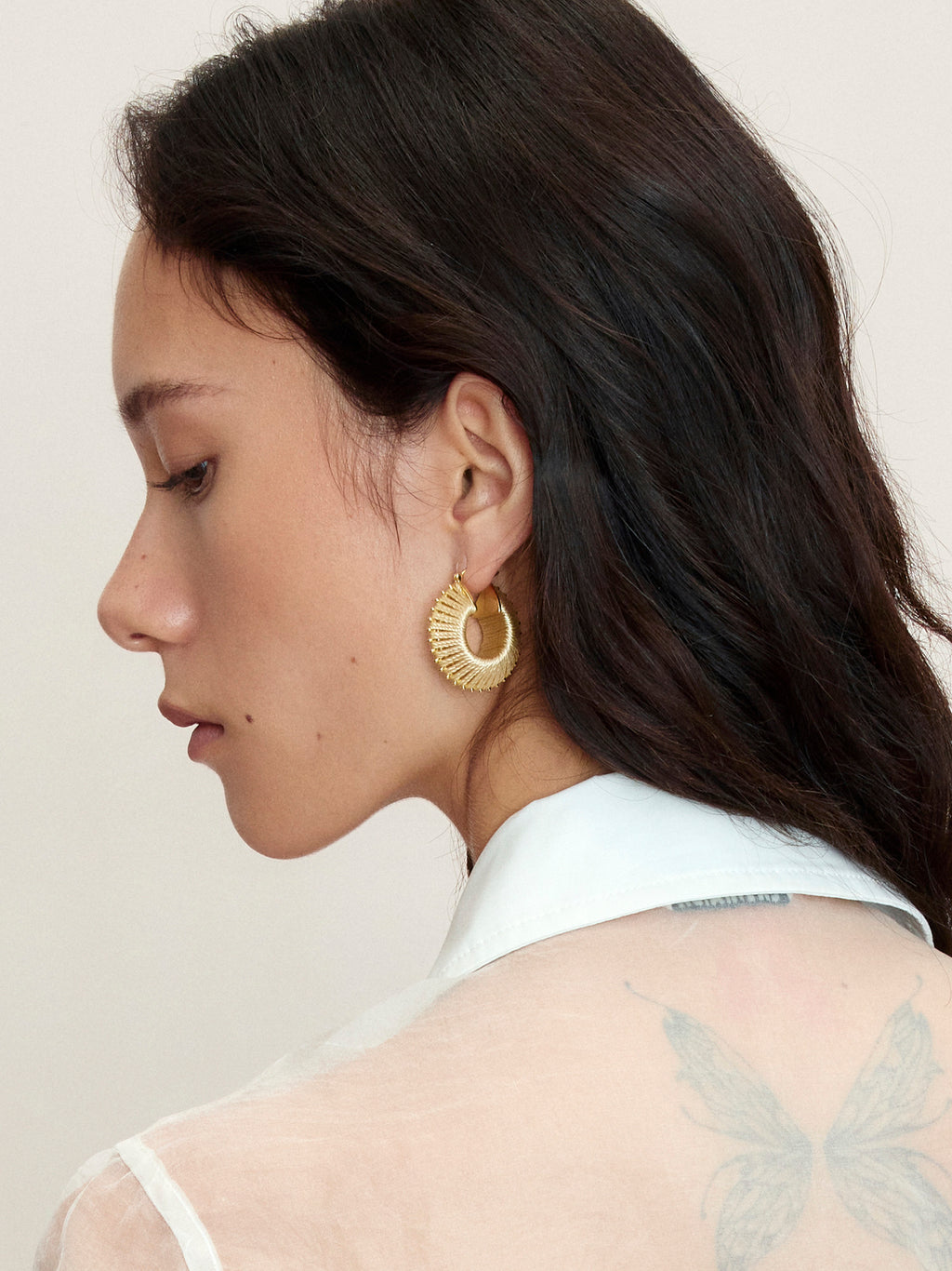 CORD WRAPPED HOOP EARRINGS