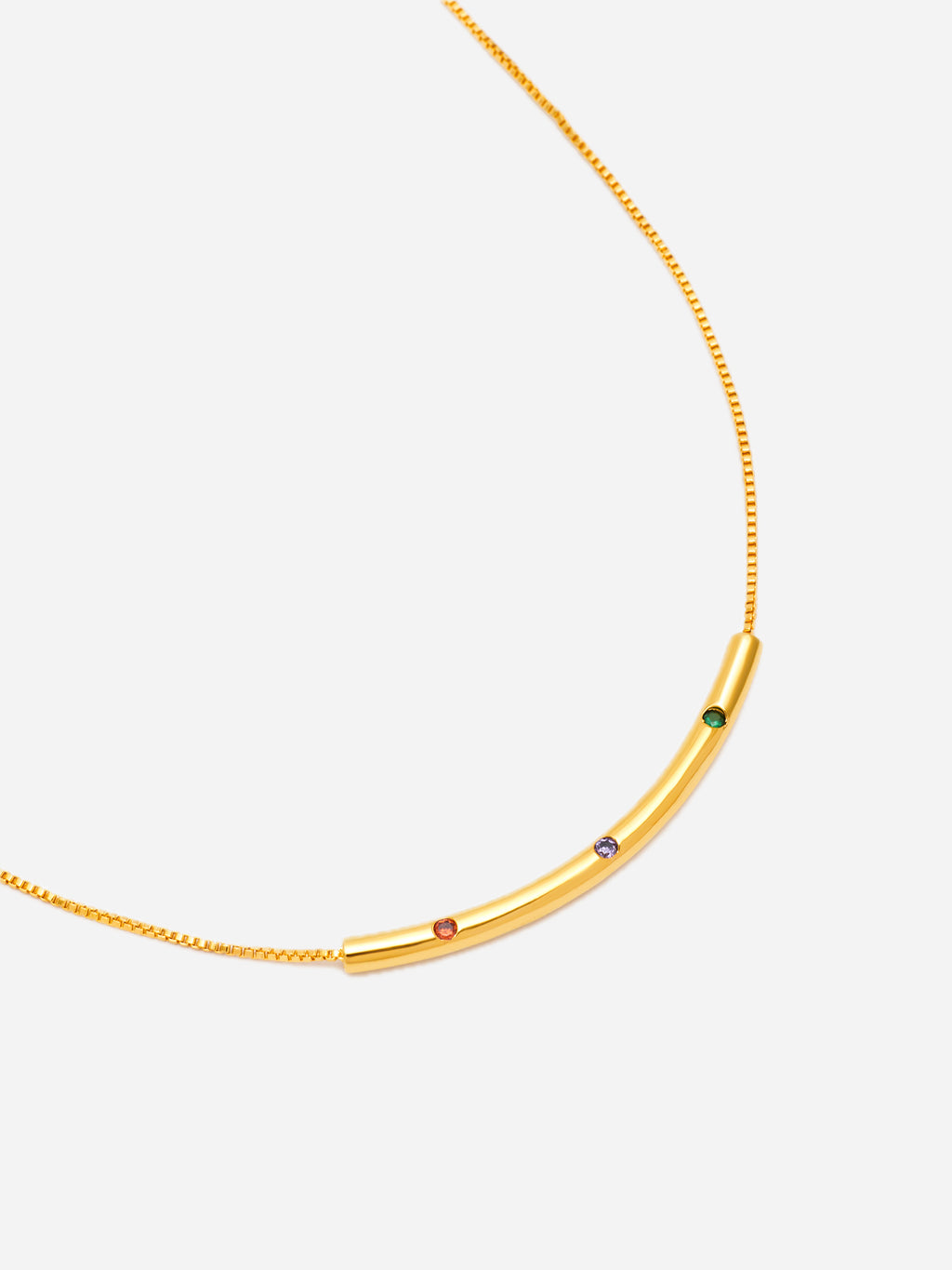 COLOR STONE TUBE PENDANT