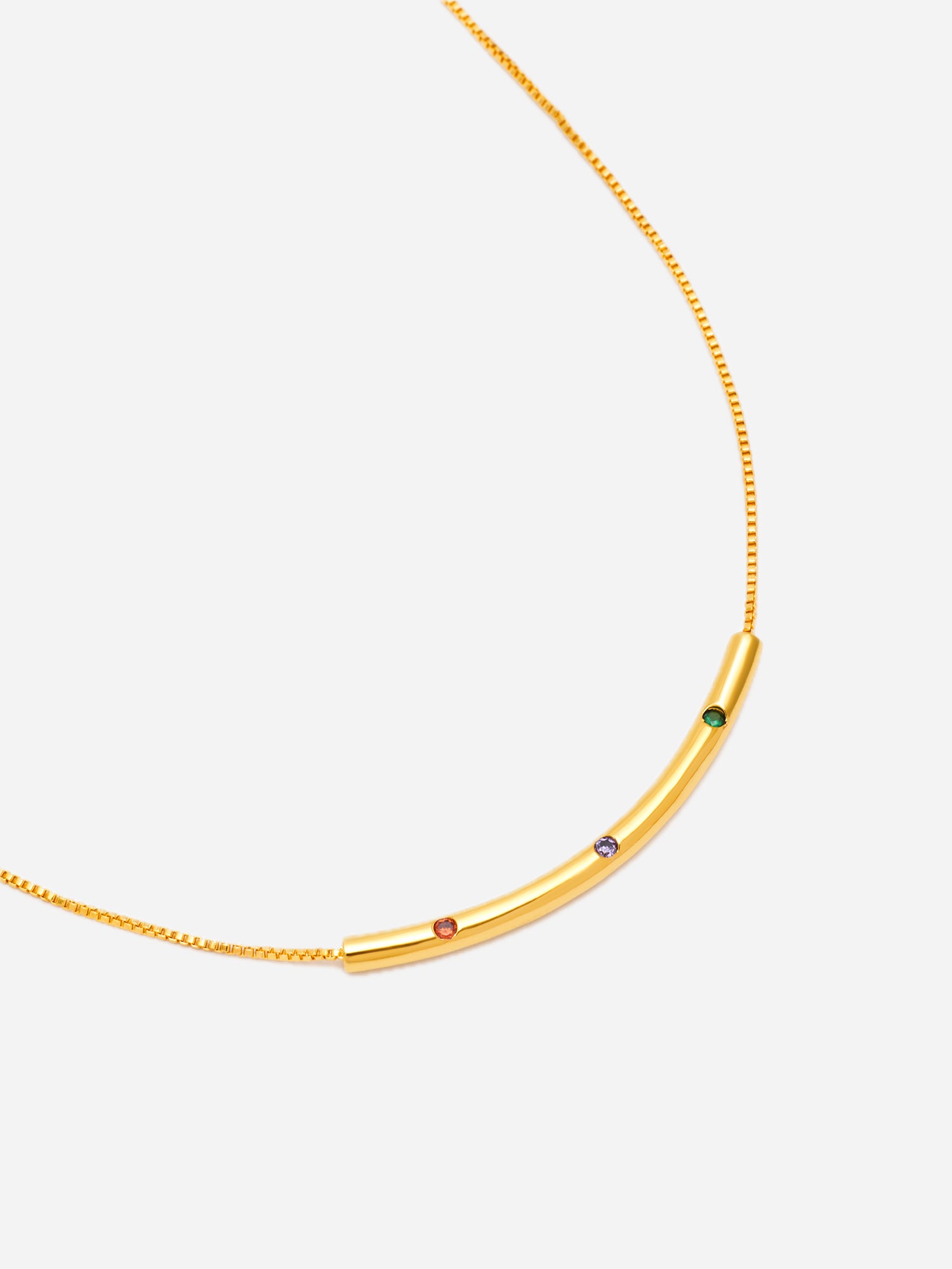 COLOR STONE TUBE PENDANT