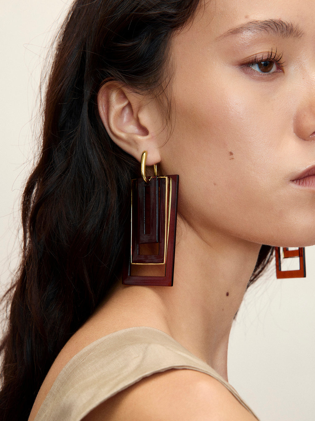 LAYERED SQUARE EARRINGS