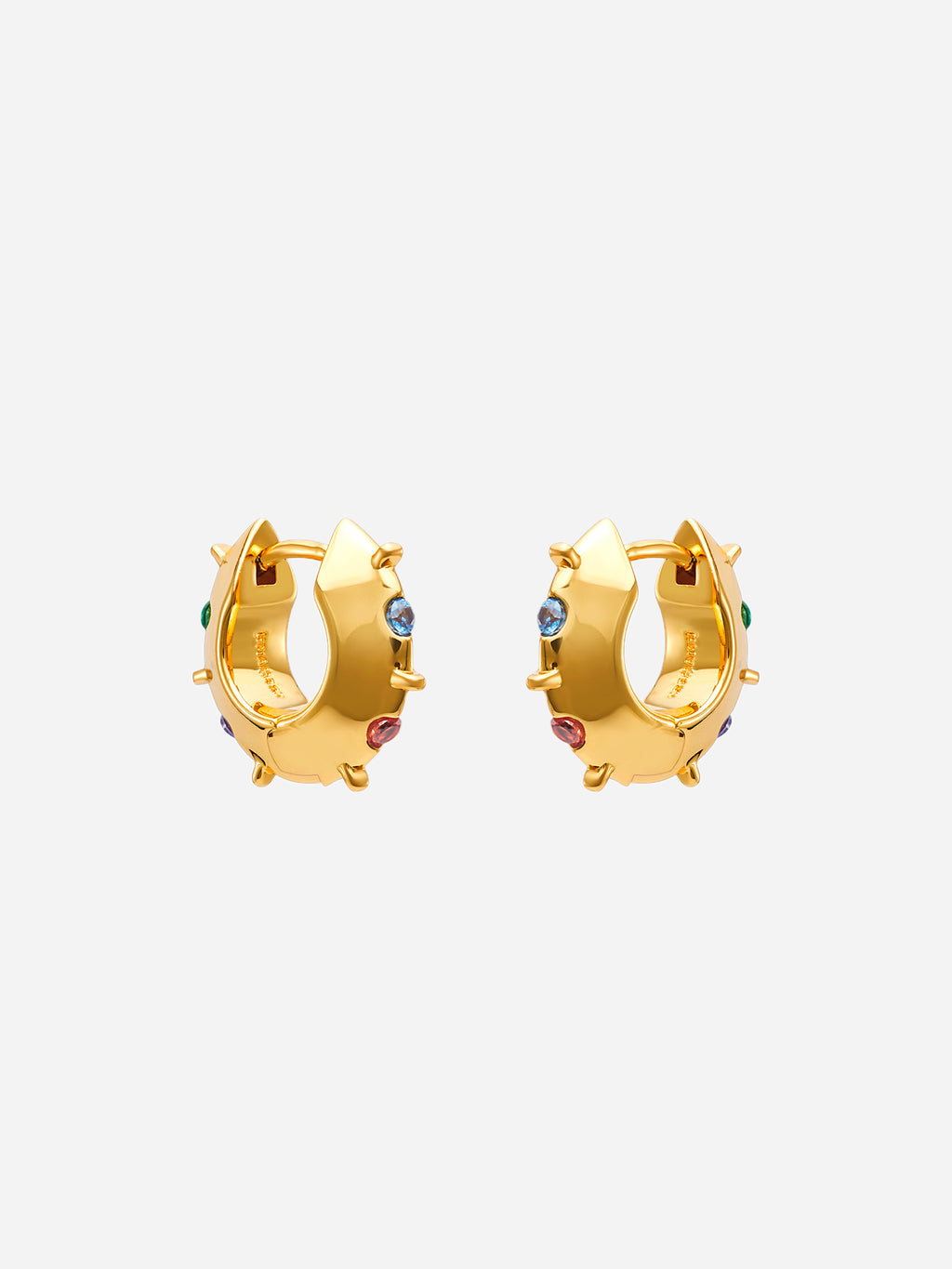 COLOR STONE DOME EARRINGS