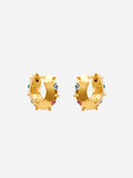 COLOR STONE DOME EARRINGS