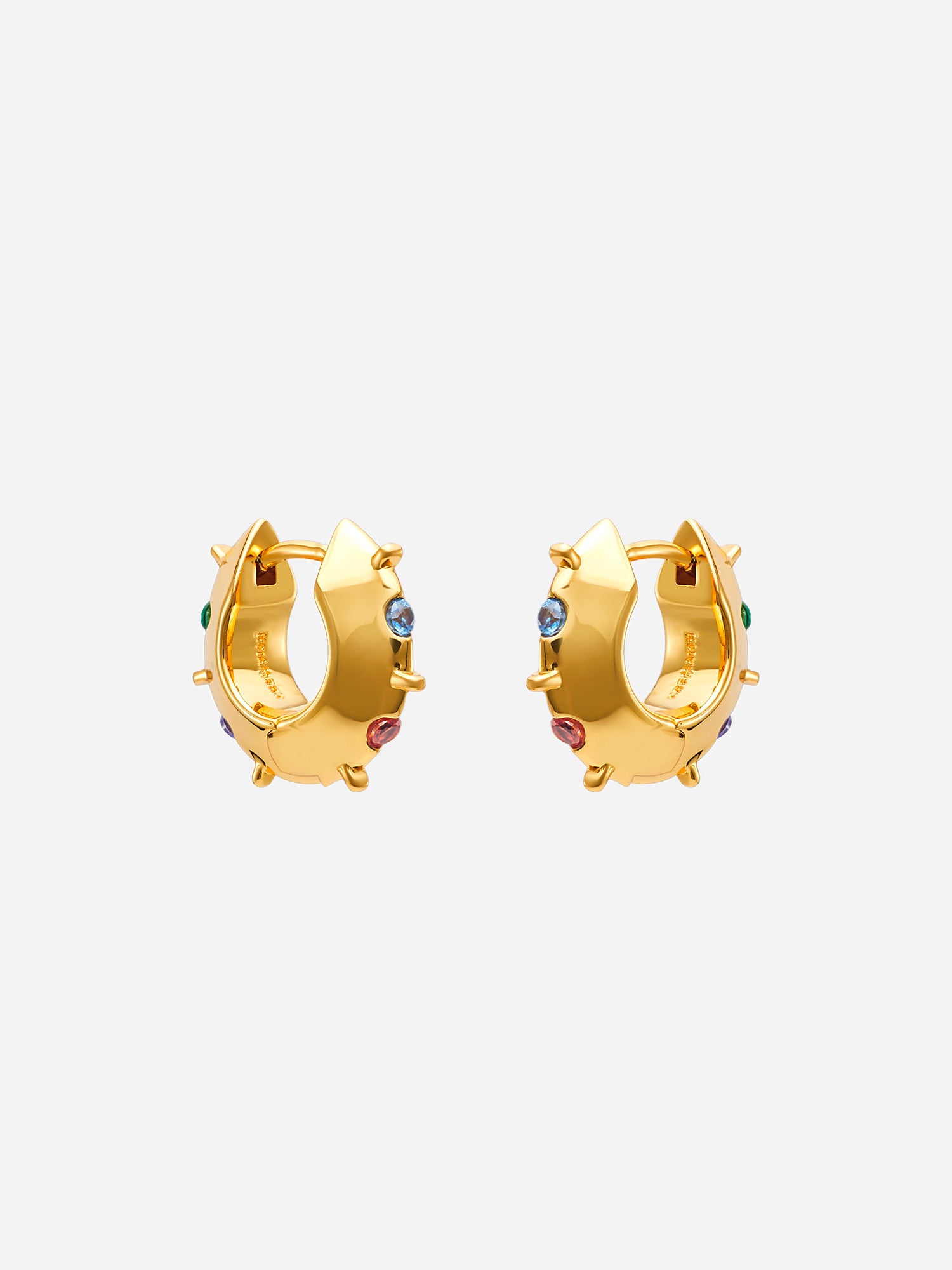 COLOR STONE DOME EARRINGS
