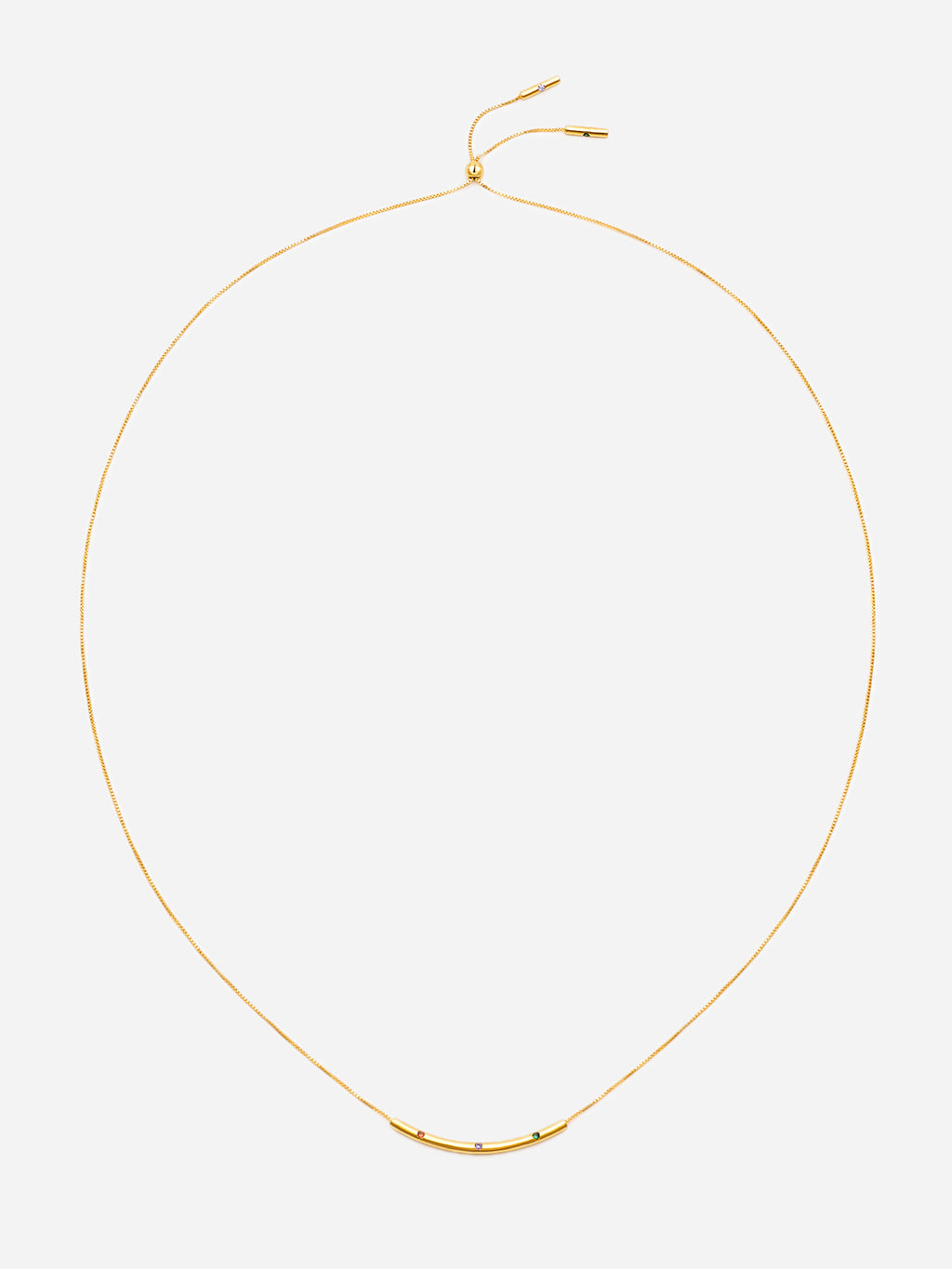 COLOR STONE TUBE PENDANT