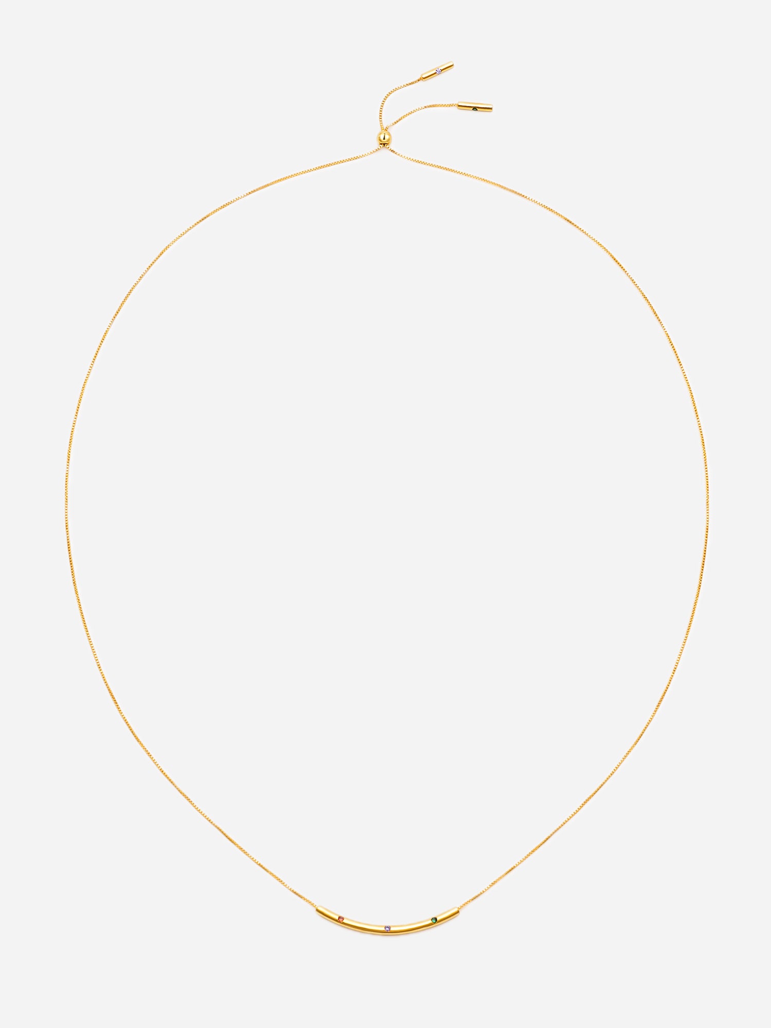 COLOR STONE TUBE PENDANT
