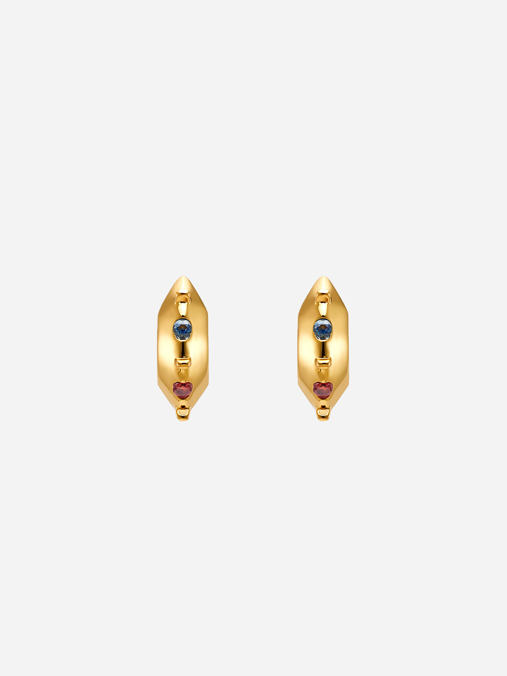 COLOR STONE DOME EARRINGS