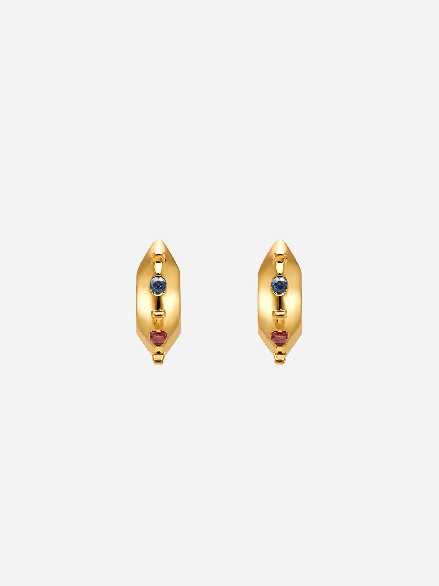 COLOR STONE DOME EARRINGS