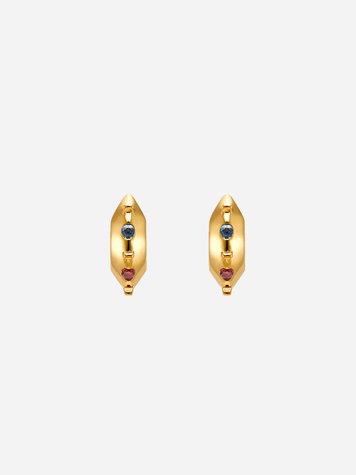 COLOR STONE DOME EARRINGS