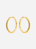COLOR STONE HOOP EARRINGS
