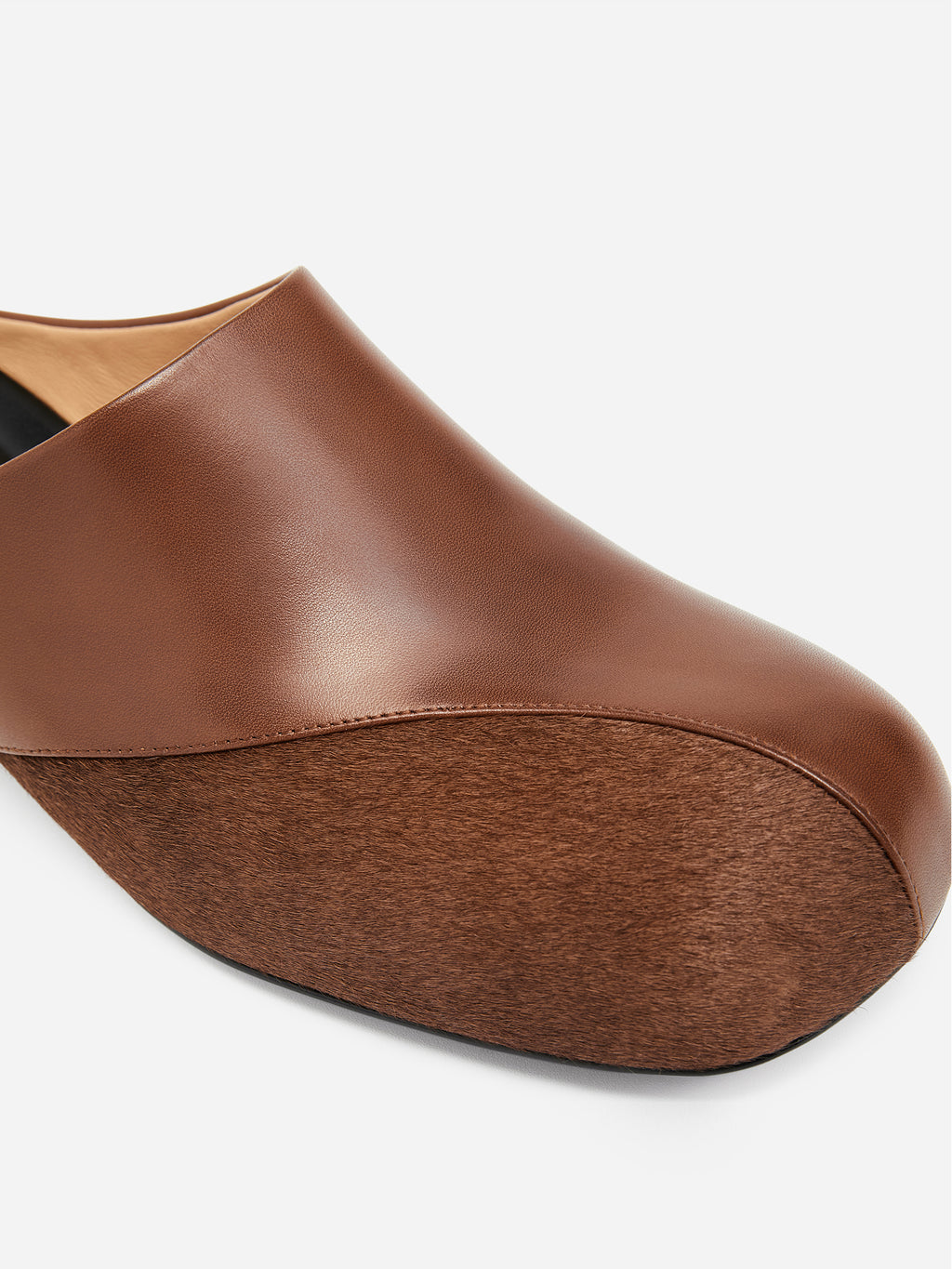 PONY HAIR LOW HEEL LOAFERS