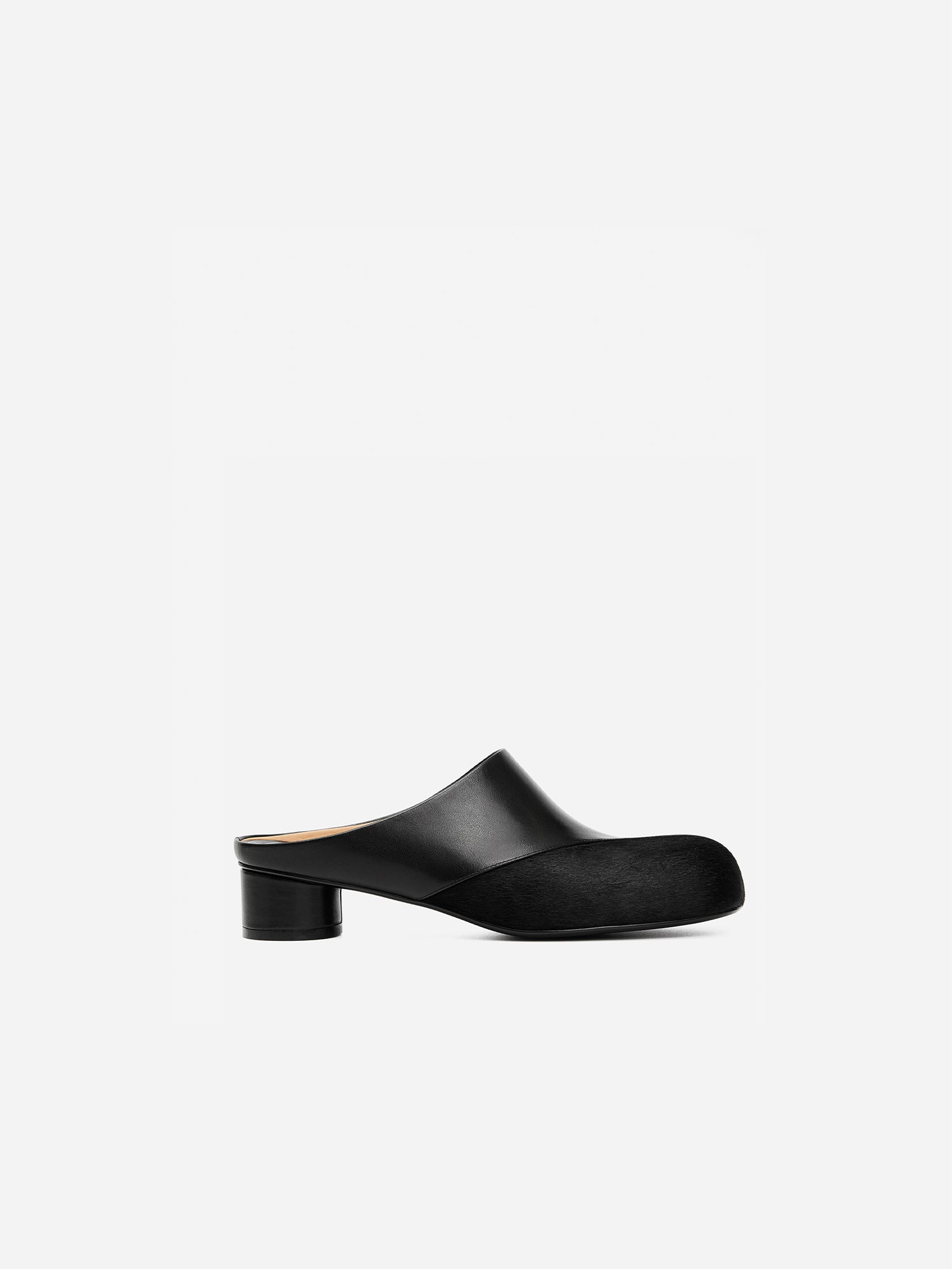 PONY HAIR LOW HEEL LOAFERS