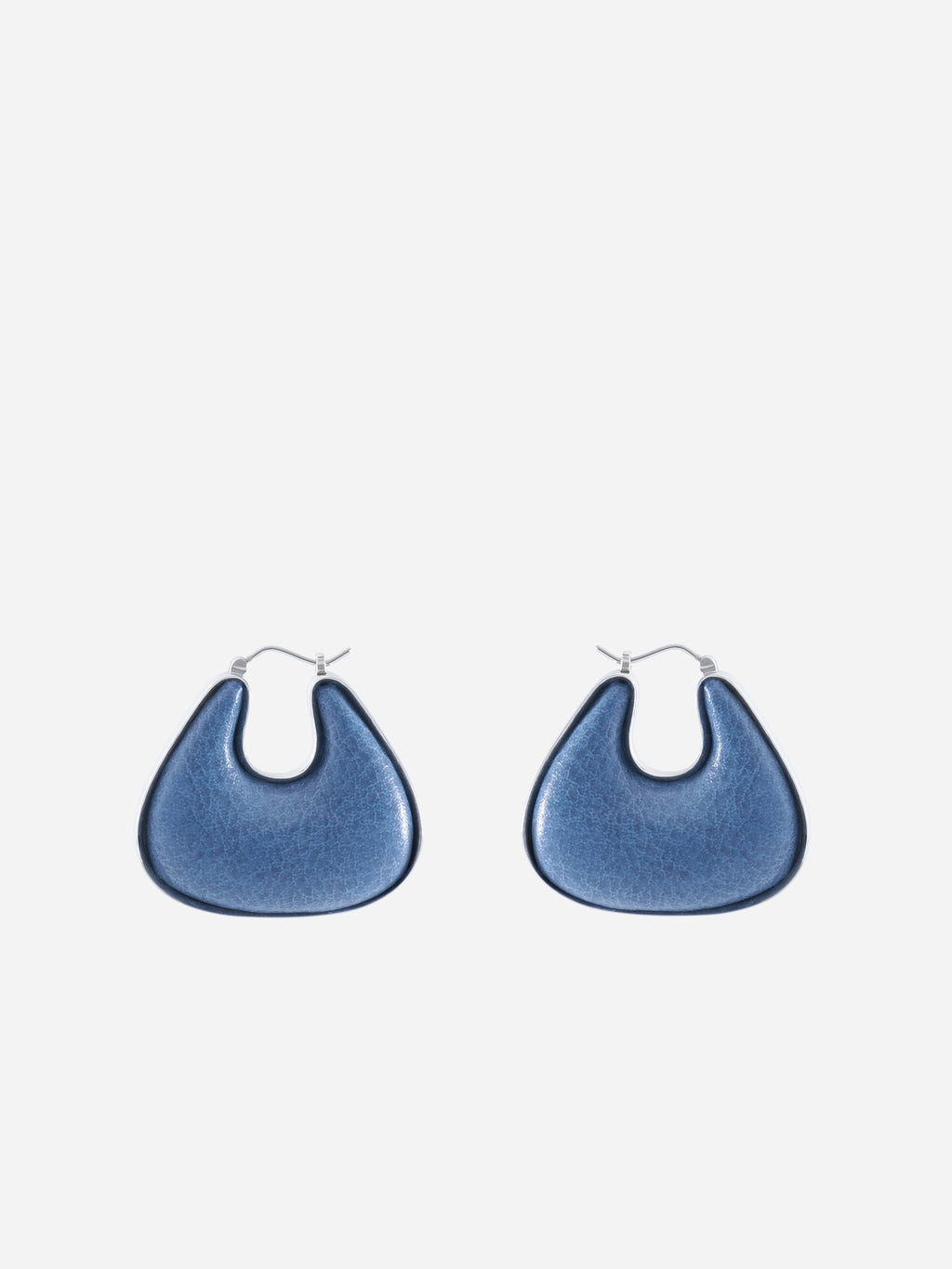 HORSESHOE LEATHER-WRAPPED EARRINGS