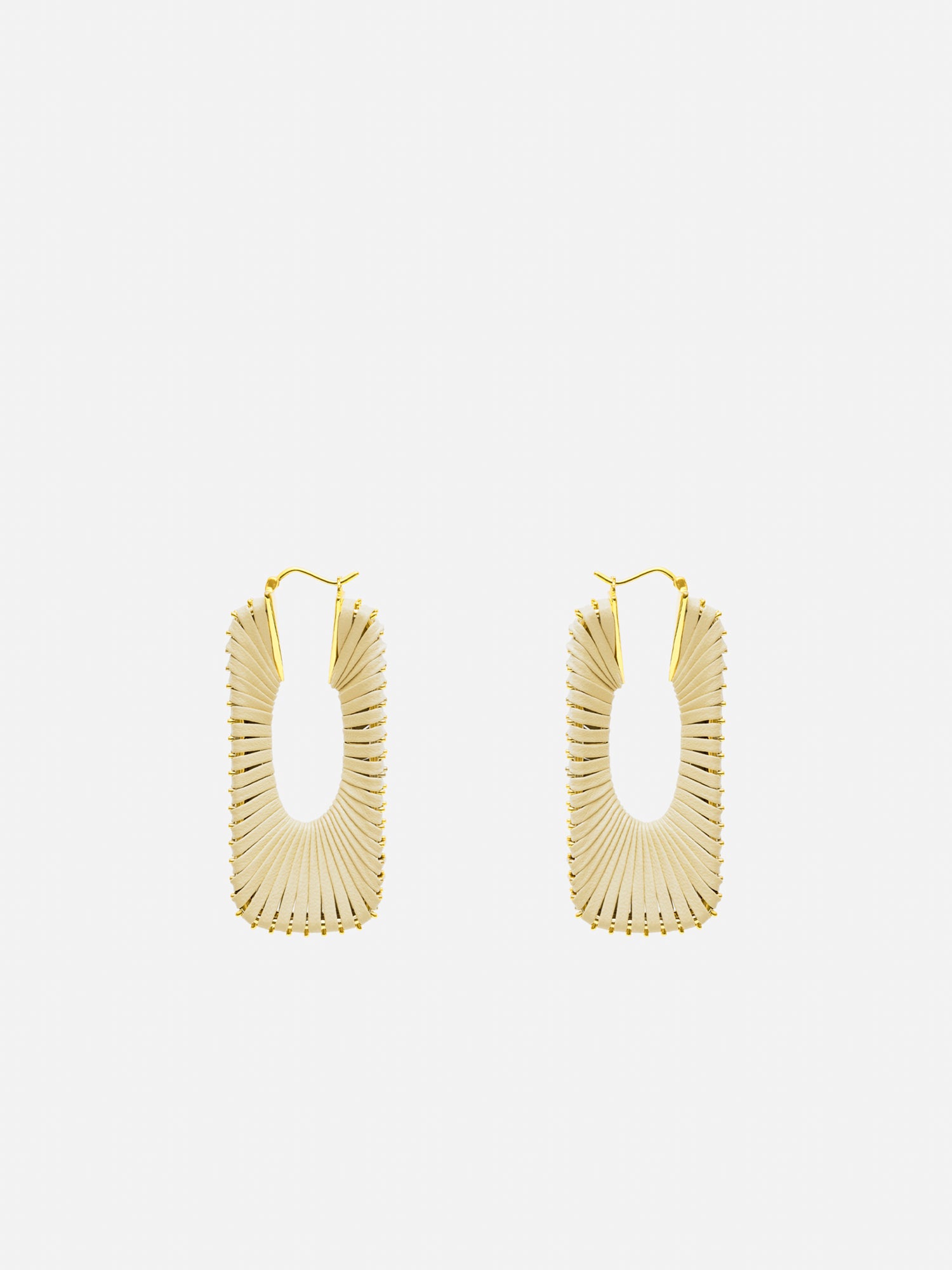 RECTANGULAR LEATHER EARRINGS
