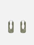RECTANGULAR LEATHER EARRINGS