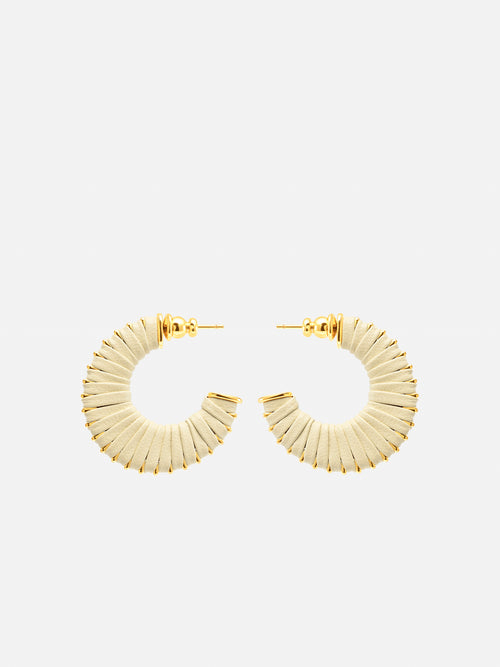 C LEATHER EARRINGS