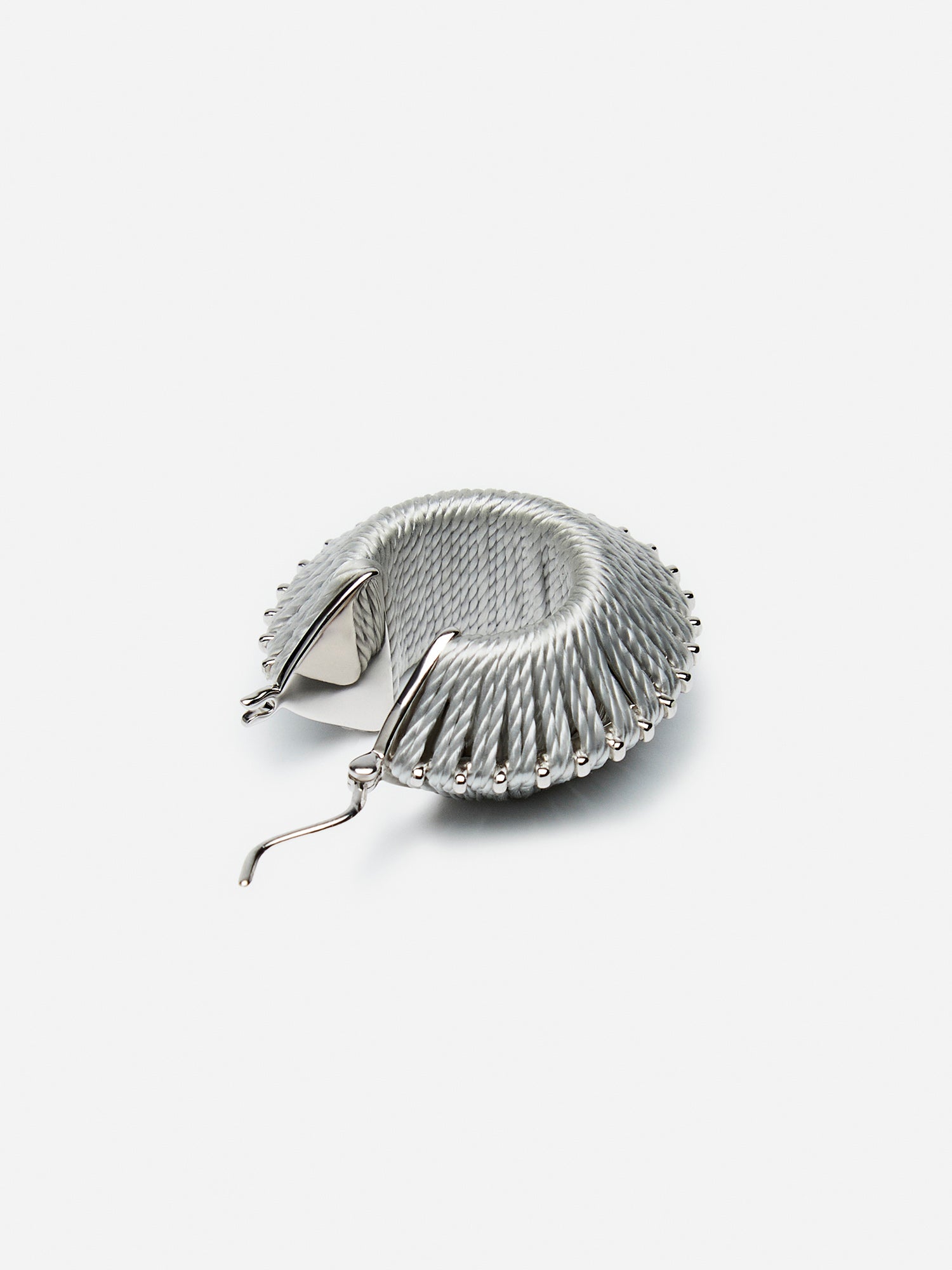 CORD WRAPPED HOOP EARRINGS