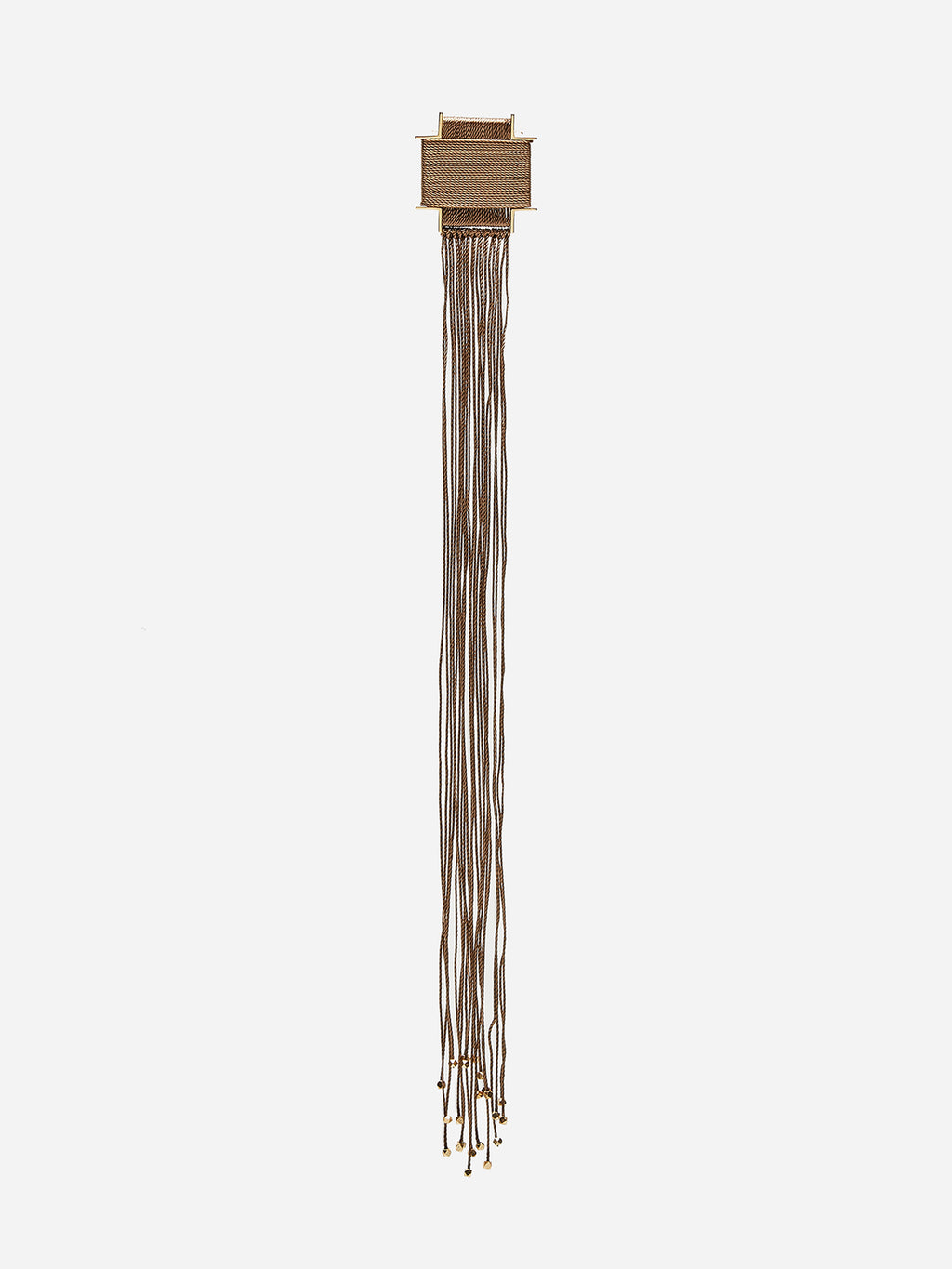 CROSS ROPE TASSEL BROOC