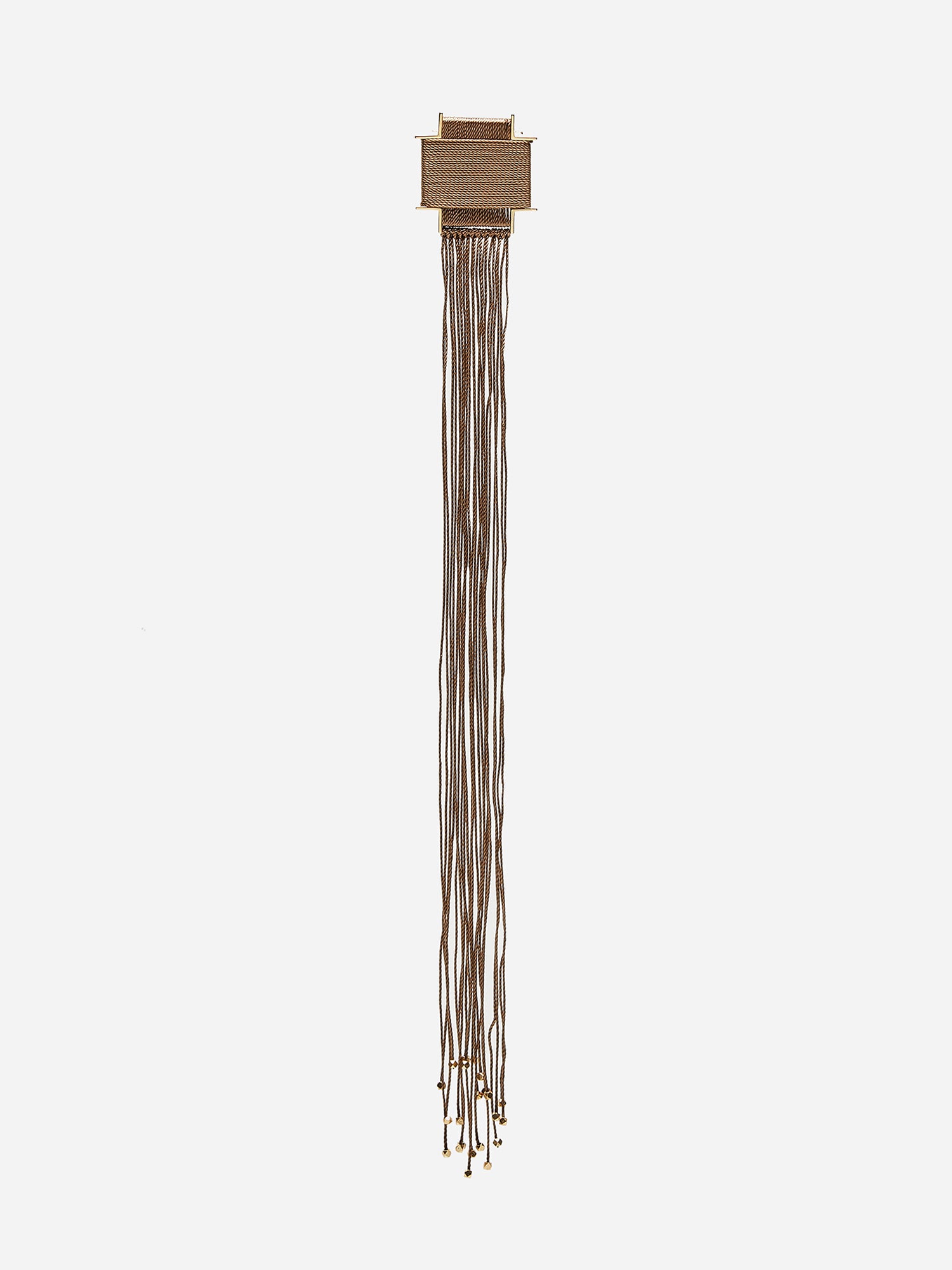 CROSS ROPE TASSEL BROOC