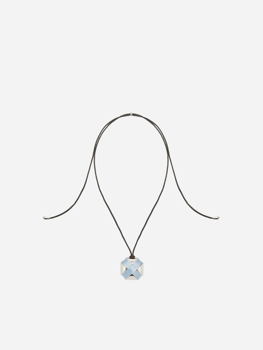 CURVED CROSS ROPE NECKLACE