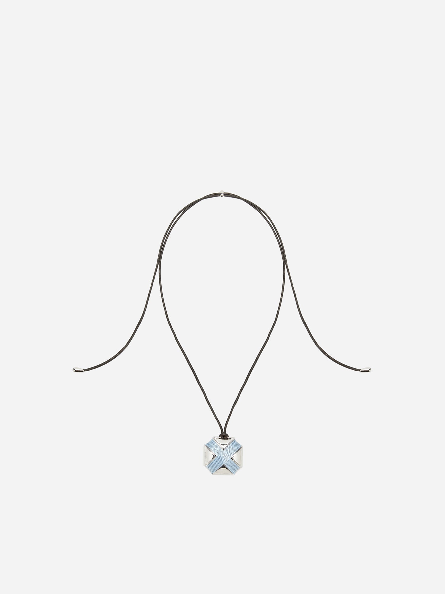 CURVED CROSS ROPE NECKLACE