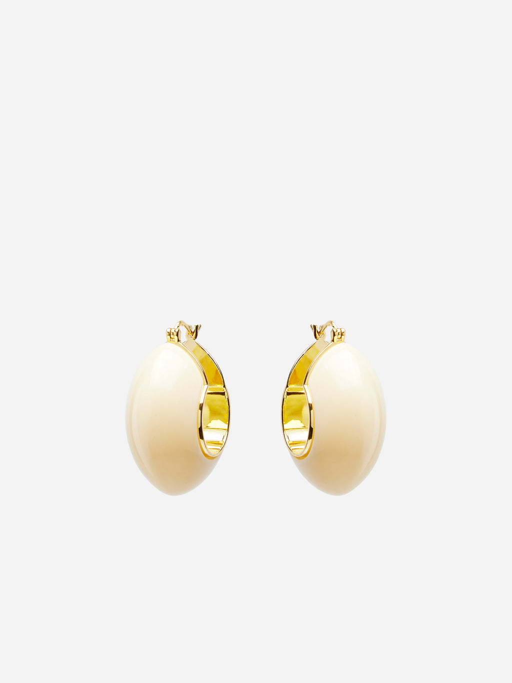 TRANSLUCENT RESIN HOOP EARRINGS