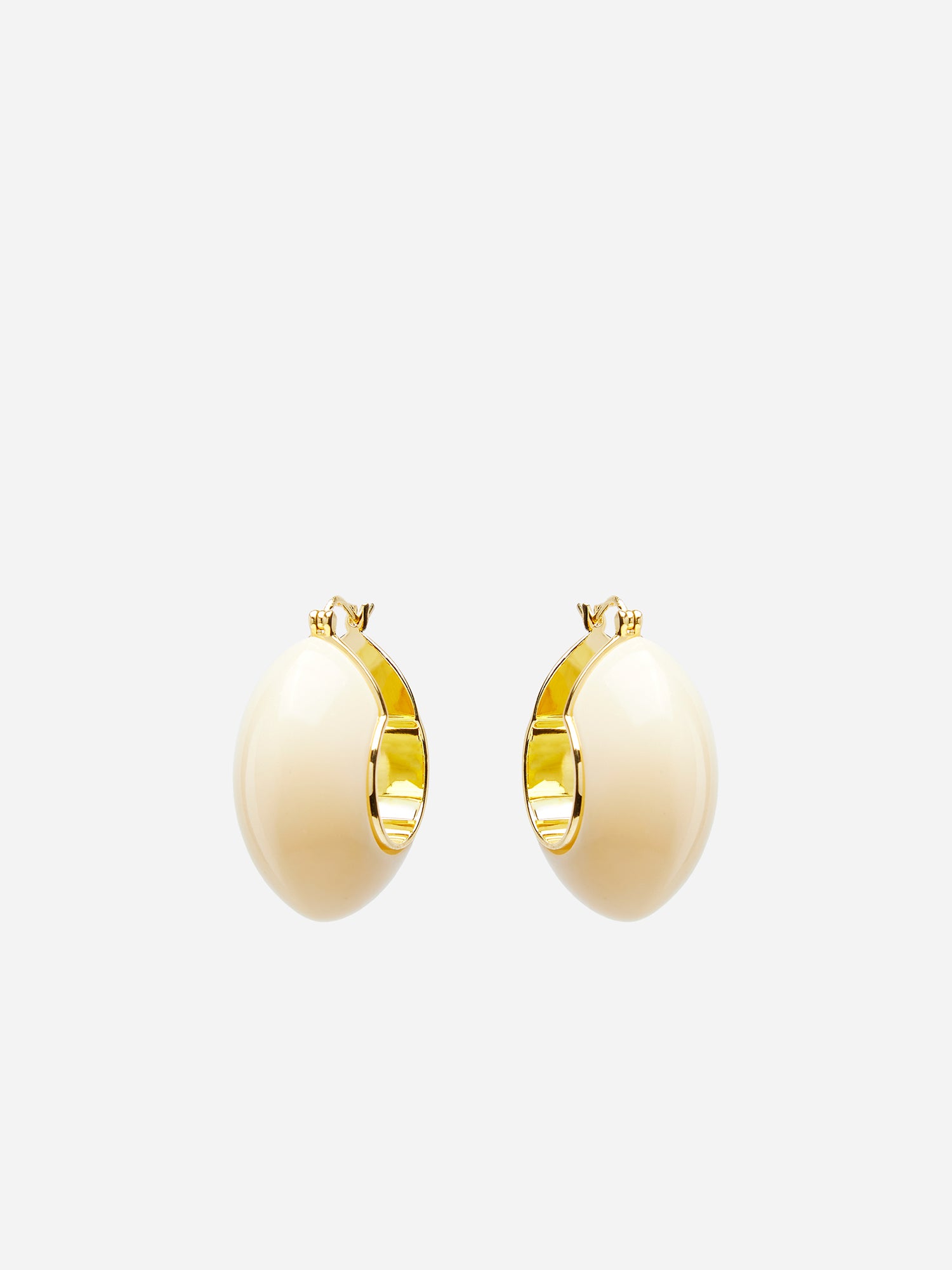 TRANSLUCENT RESIN HOOP EARRINGS