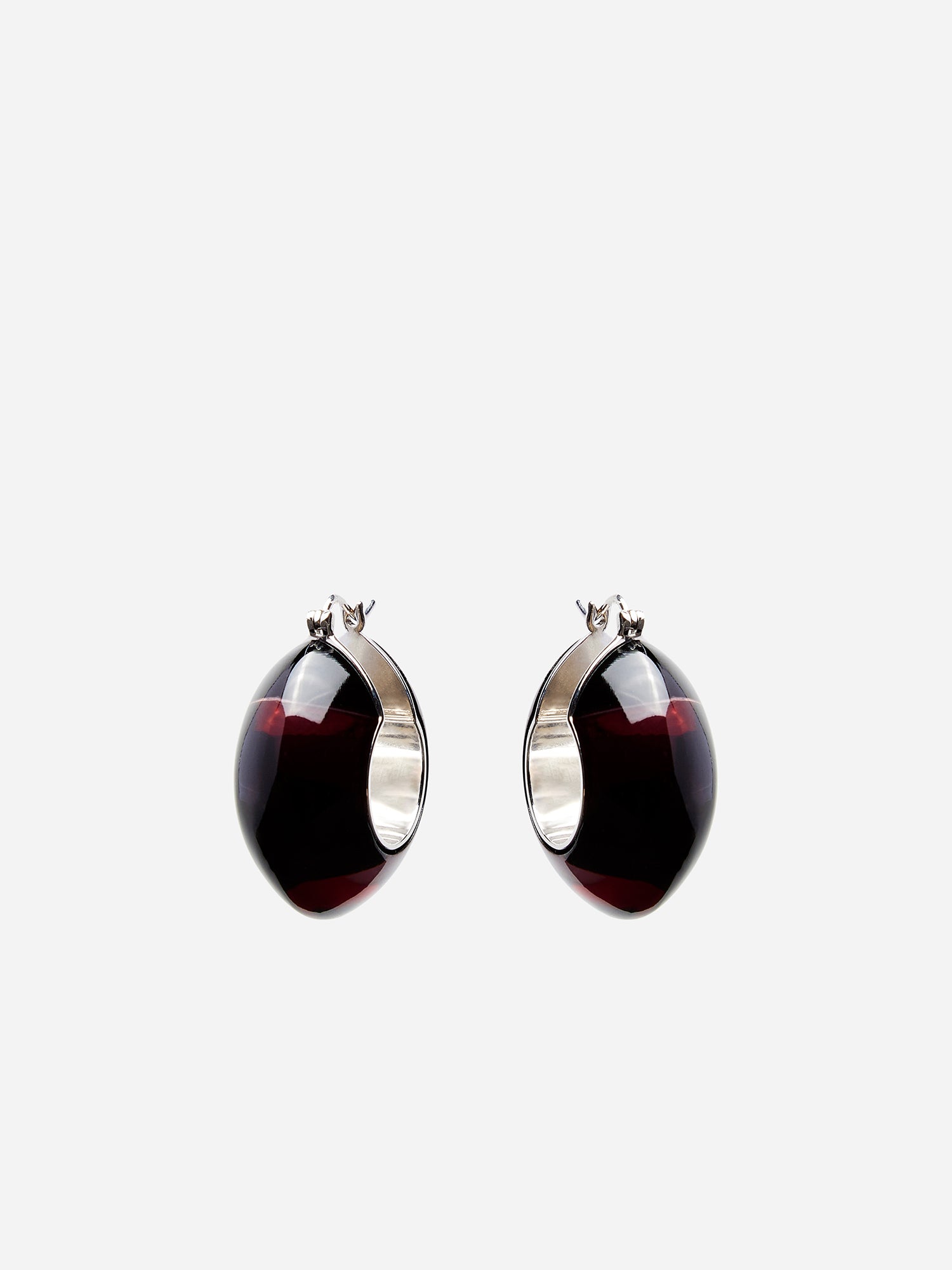 TRANSLUCENT RESIN HOOP EARRINGS