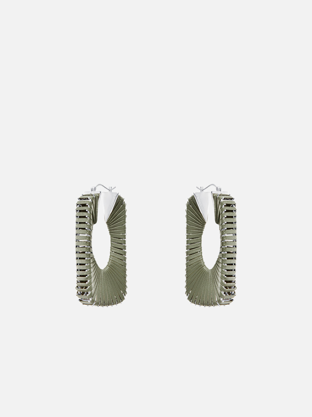 RECTANGULAR LEATHER EARRINGS