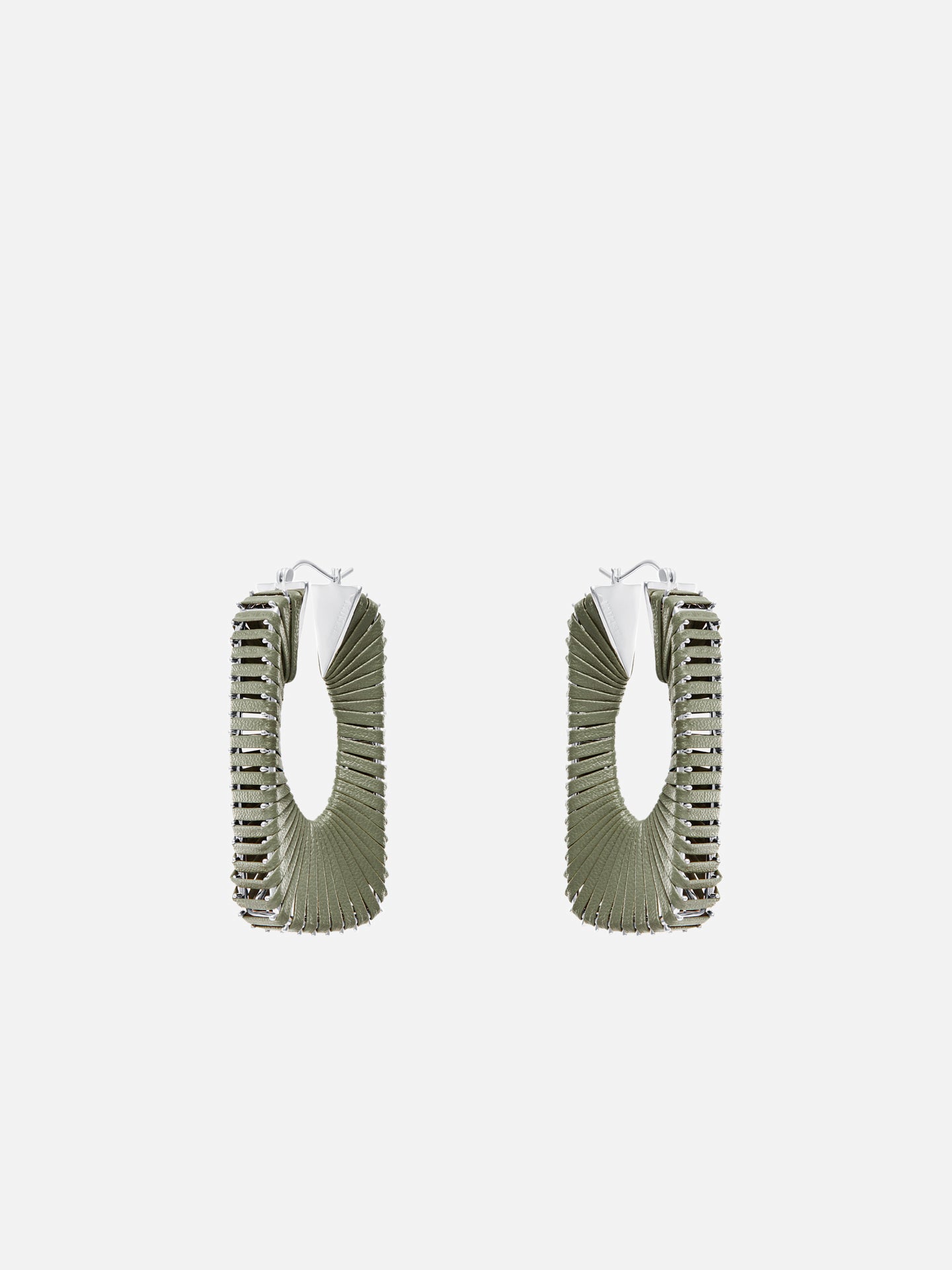 RECTANGULAR LEATHER EARRINGS