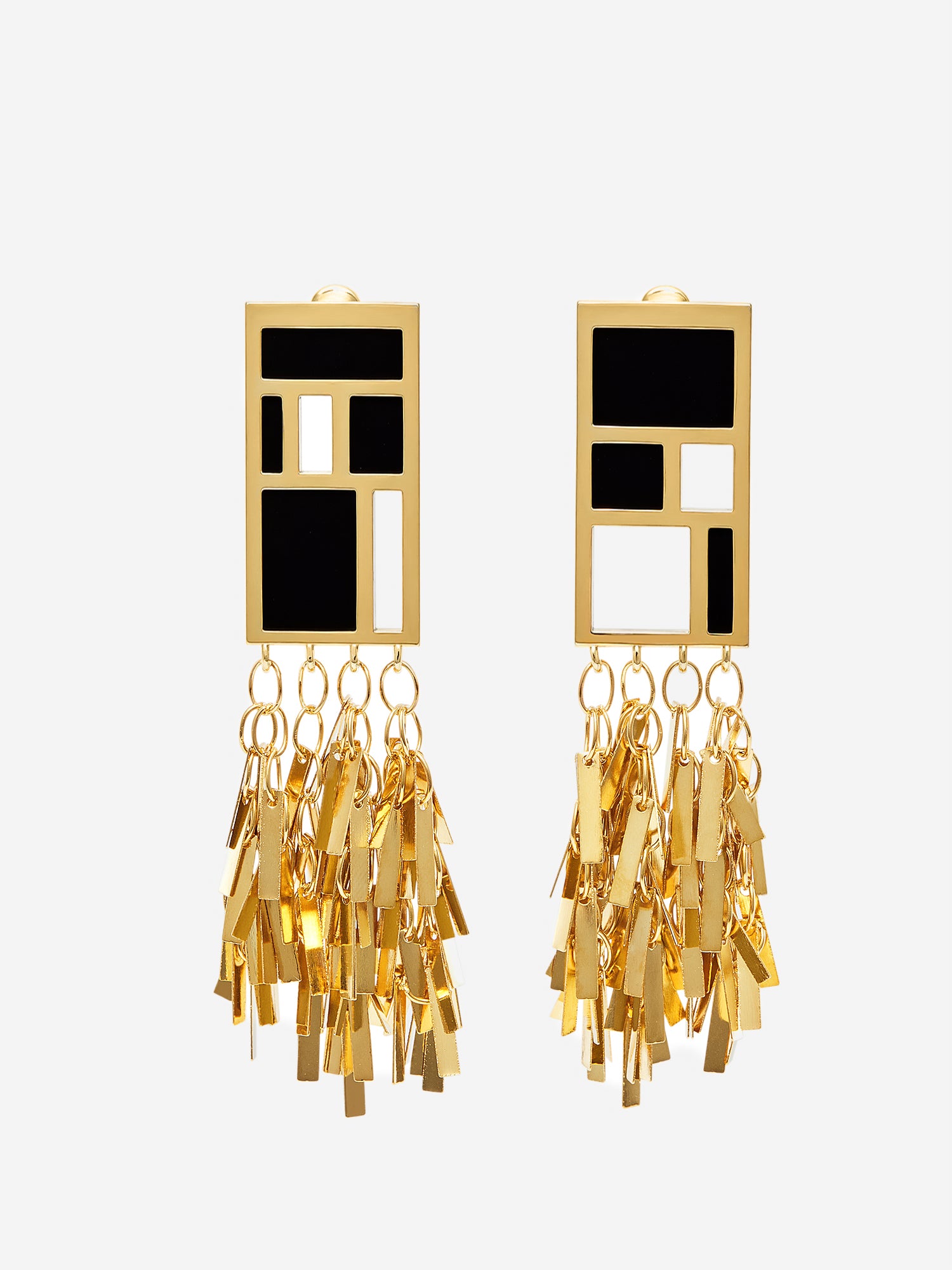 TASSEL ENAMEL EARRINGS