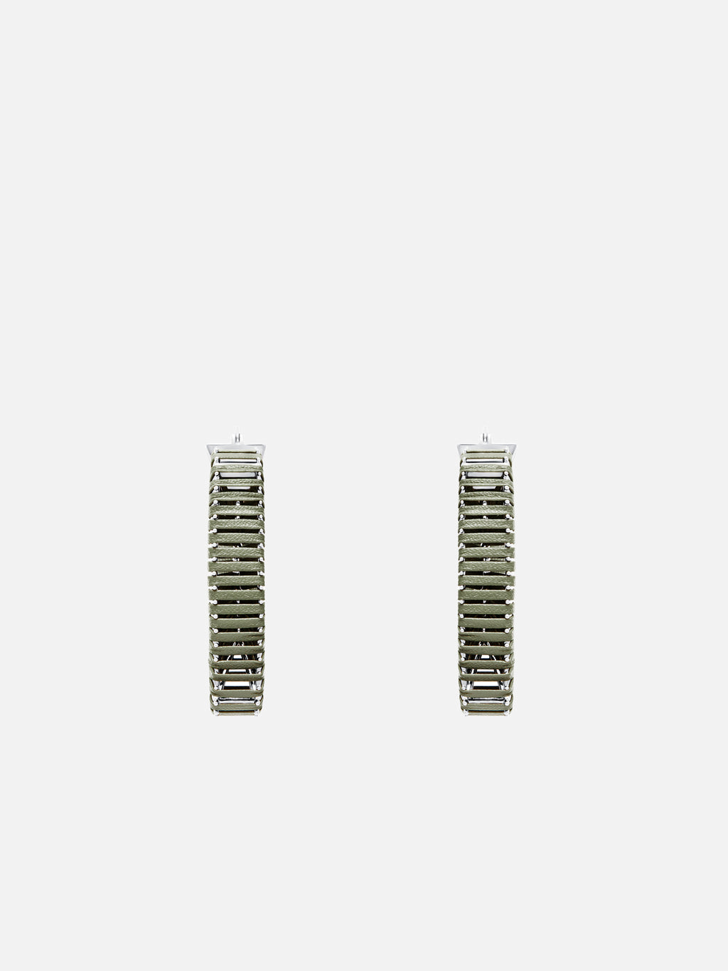 RECTANGULAR LEATHER EARRINGS