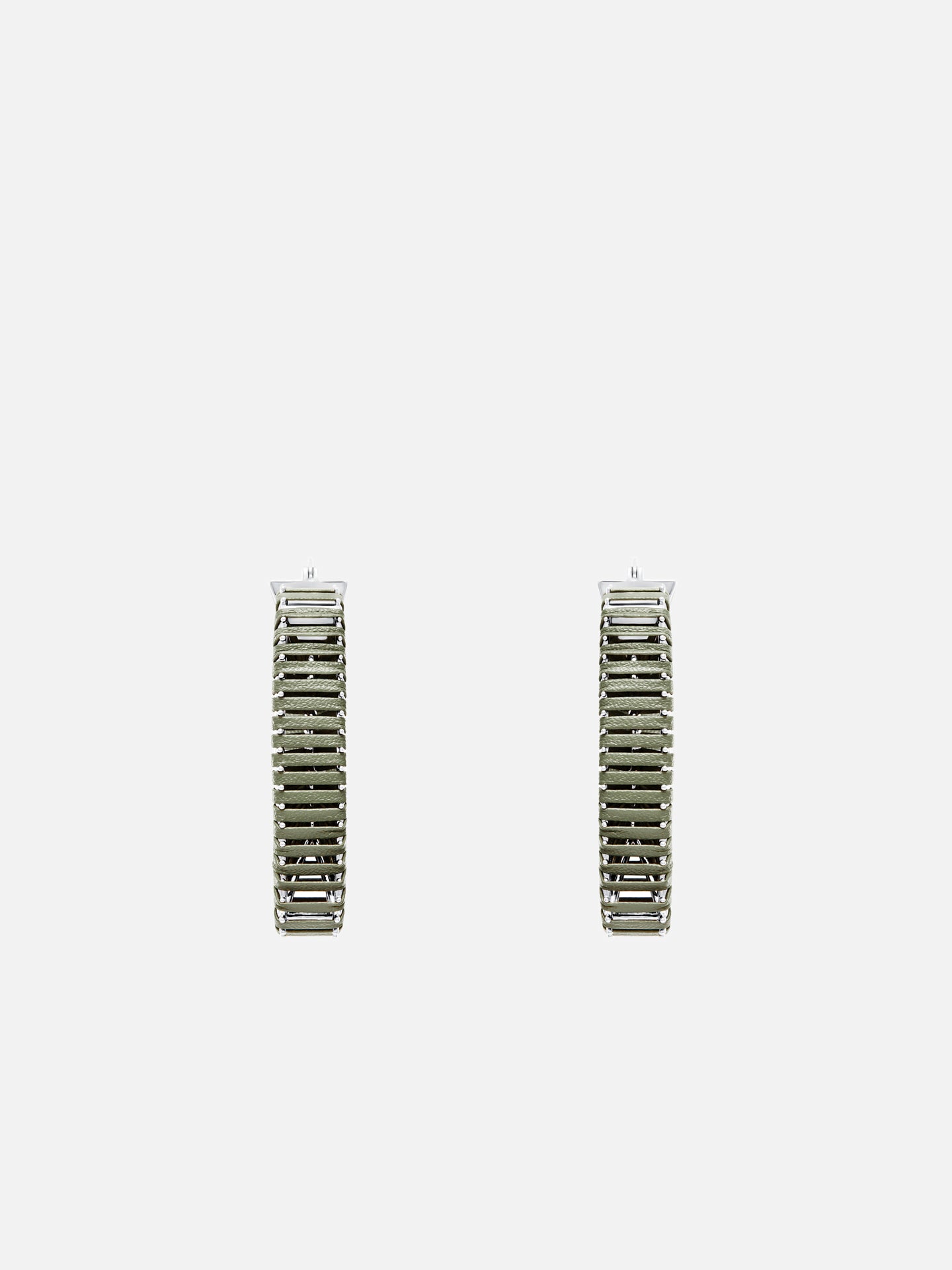 RECTANGULAR LEATHER EARRINGS