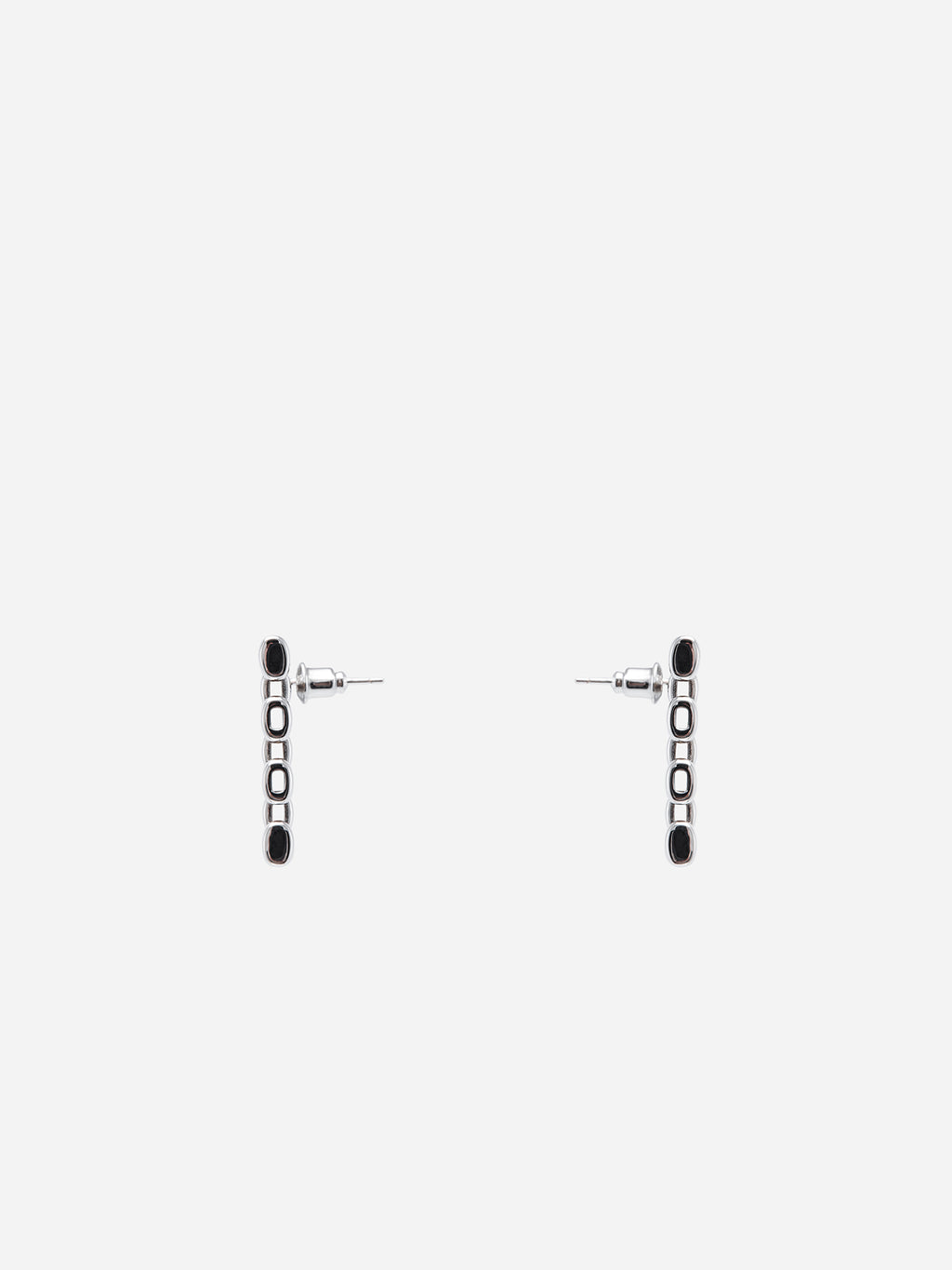 LEATHER SQUARE STUD EARRINGS