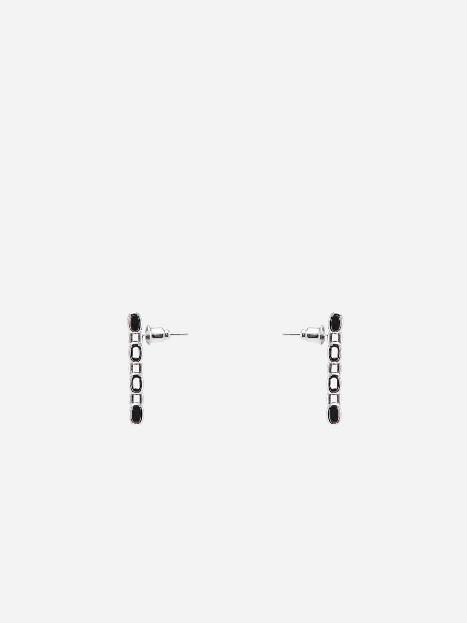 LEATHER SQUARE STUD EARRINGS