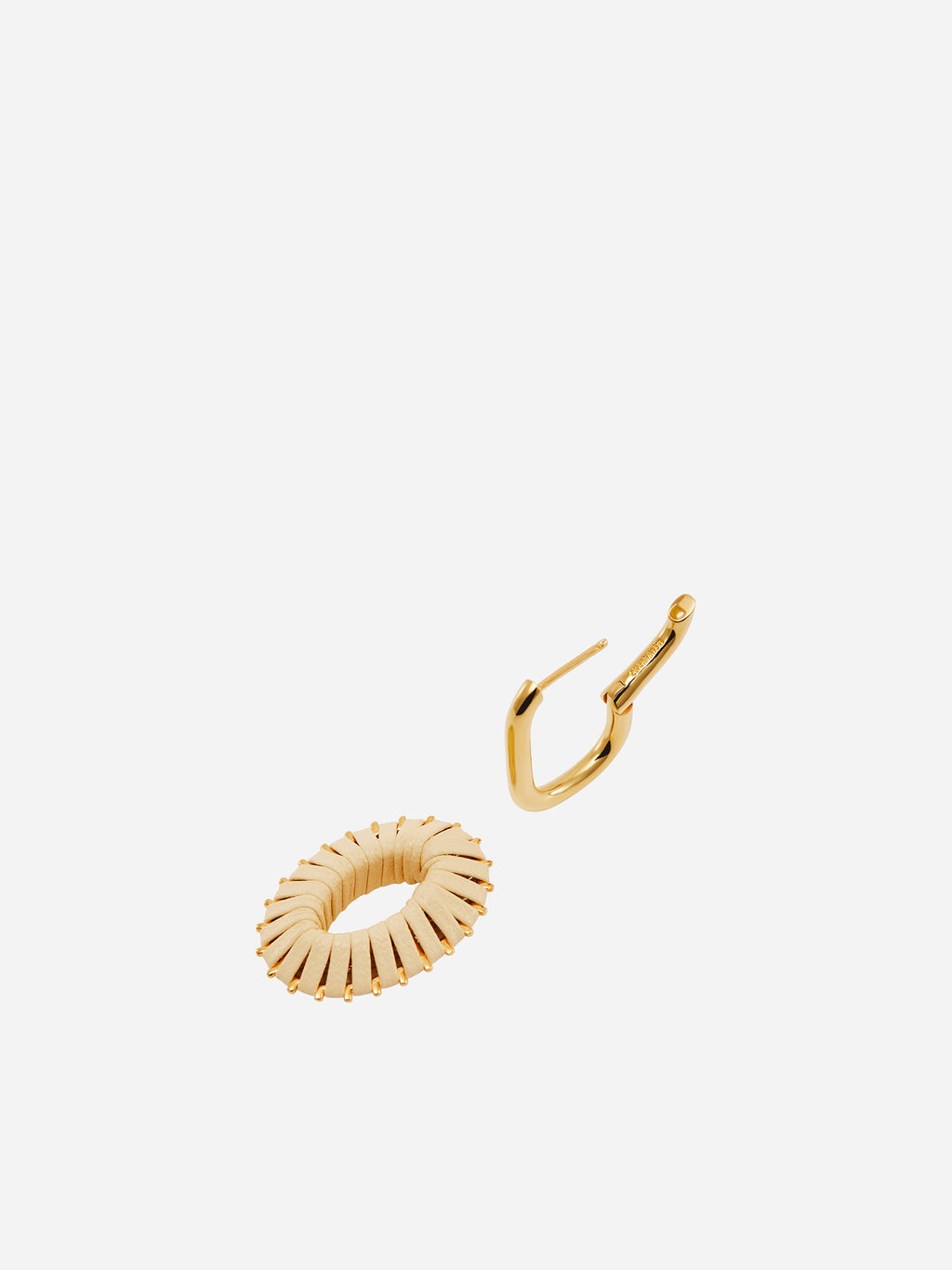 OVAL HOOP DROP EARRINGS