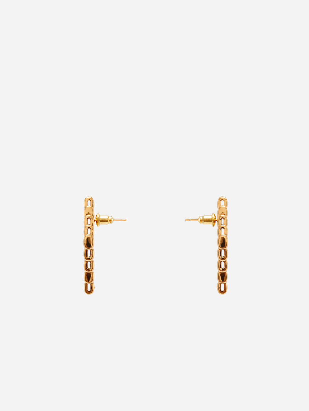 LEATHER RHOMBUS STUD EARRINGS