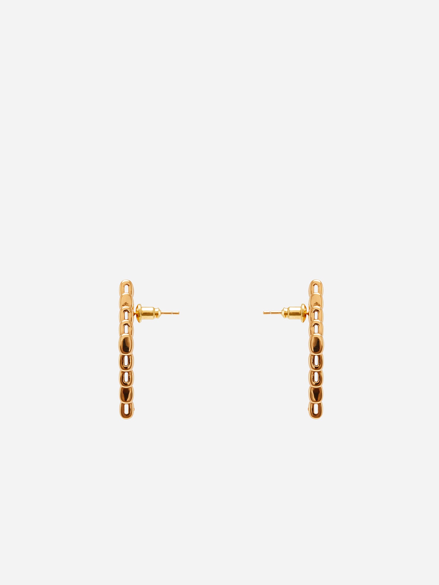 LEATHER RHOMBUS STUD EARRINGS