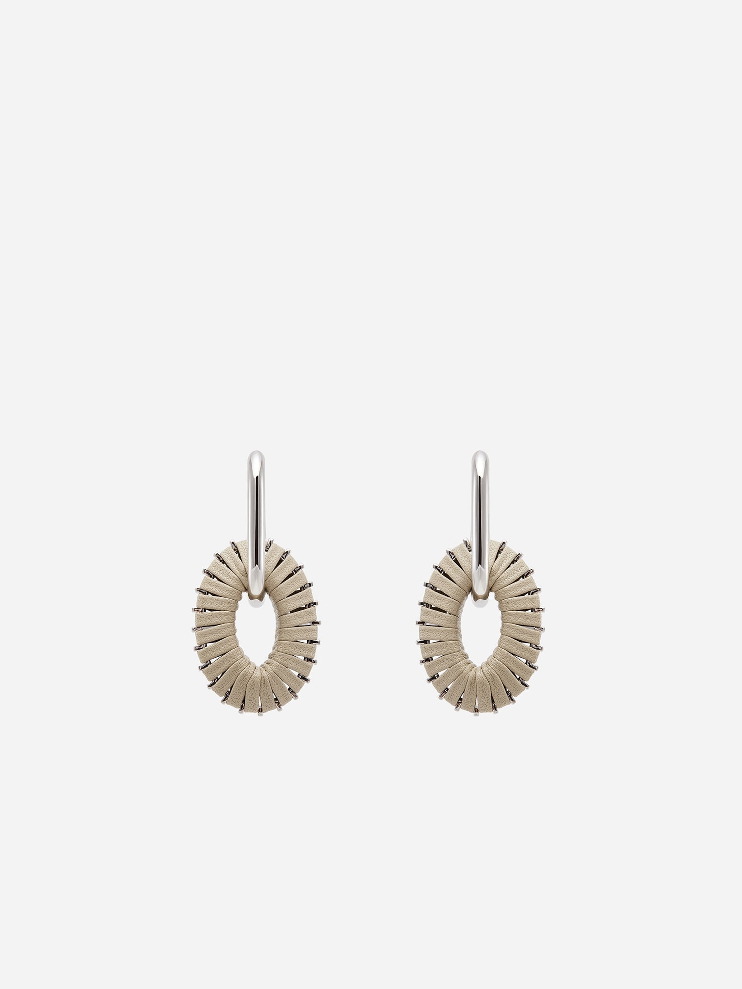 OVAL HOOP DROP EARRINGS