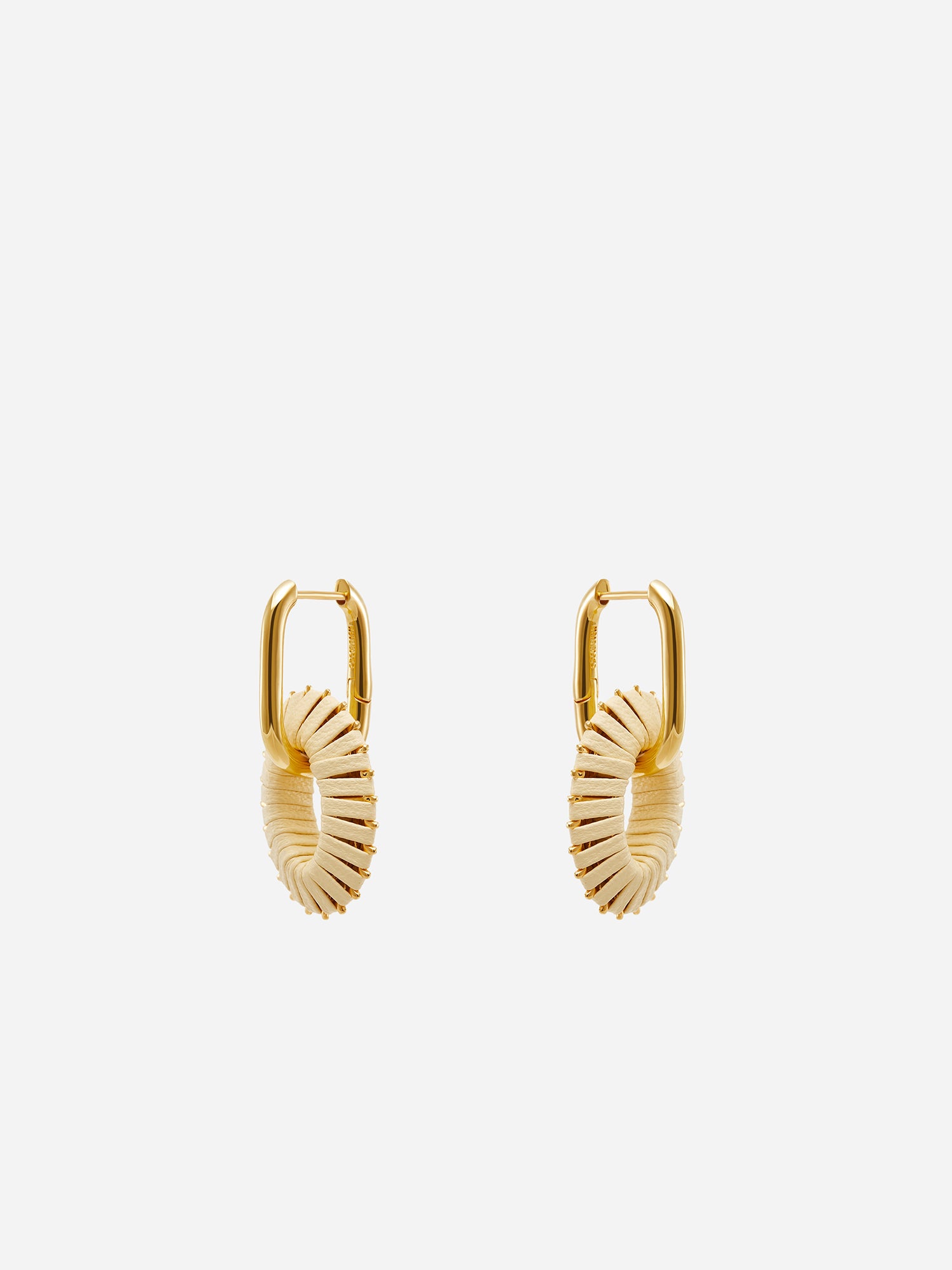 OVAL HOOP DROP EARRINGS