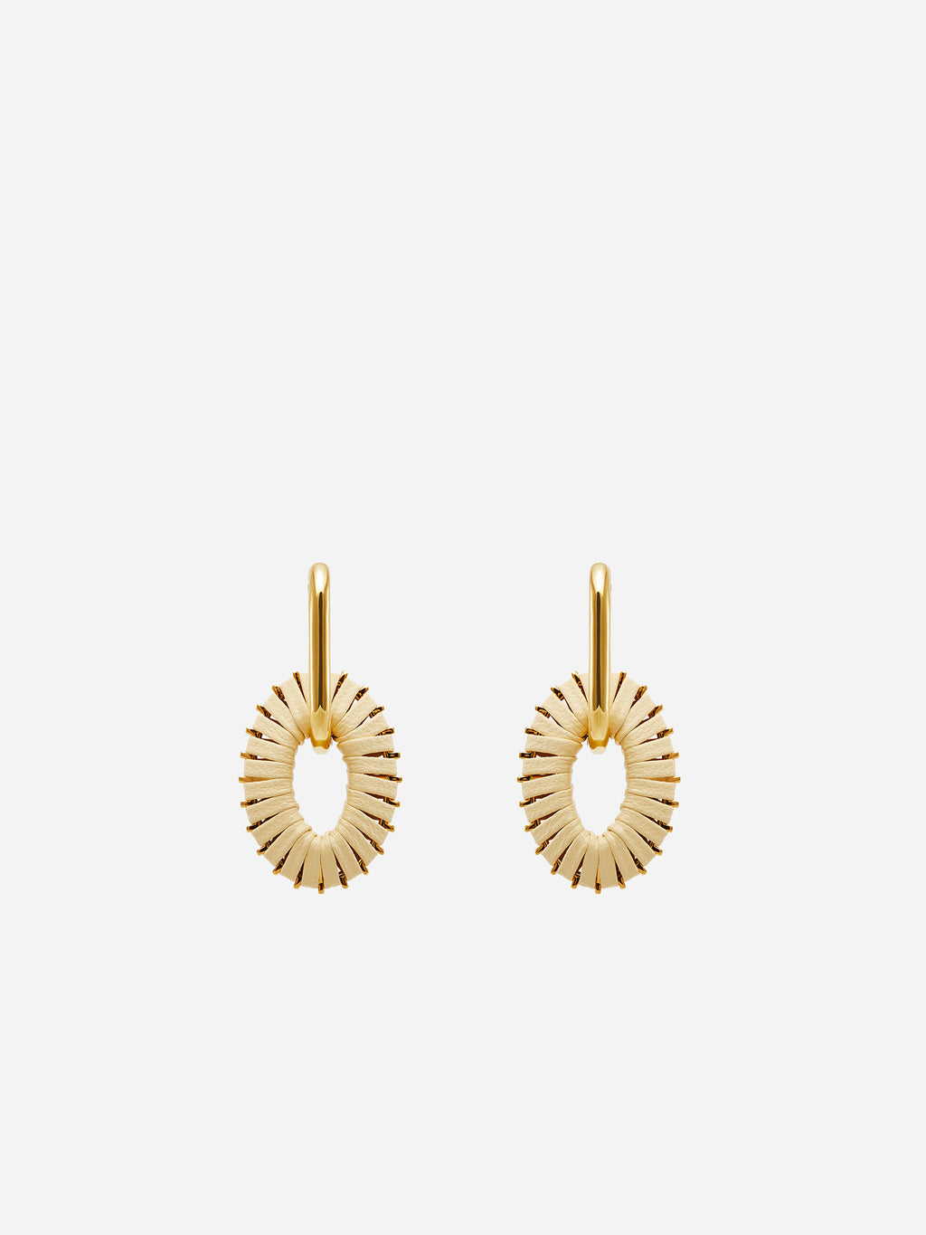 OVAL HOOP DROP EARRINGS