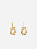 OVAL HOOP DROP EARRINGS