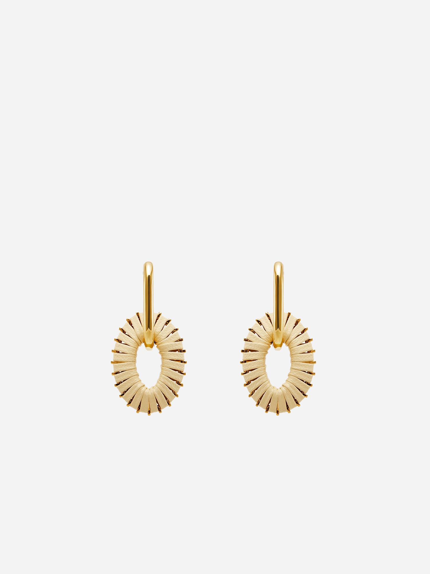 OVAL HOOP DROP EARRINGS