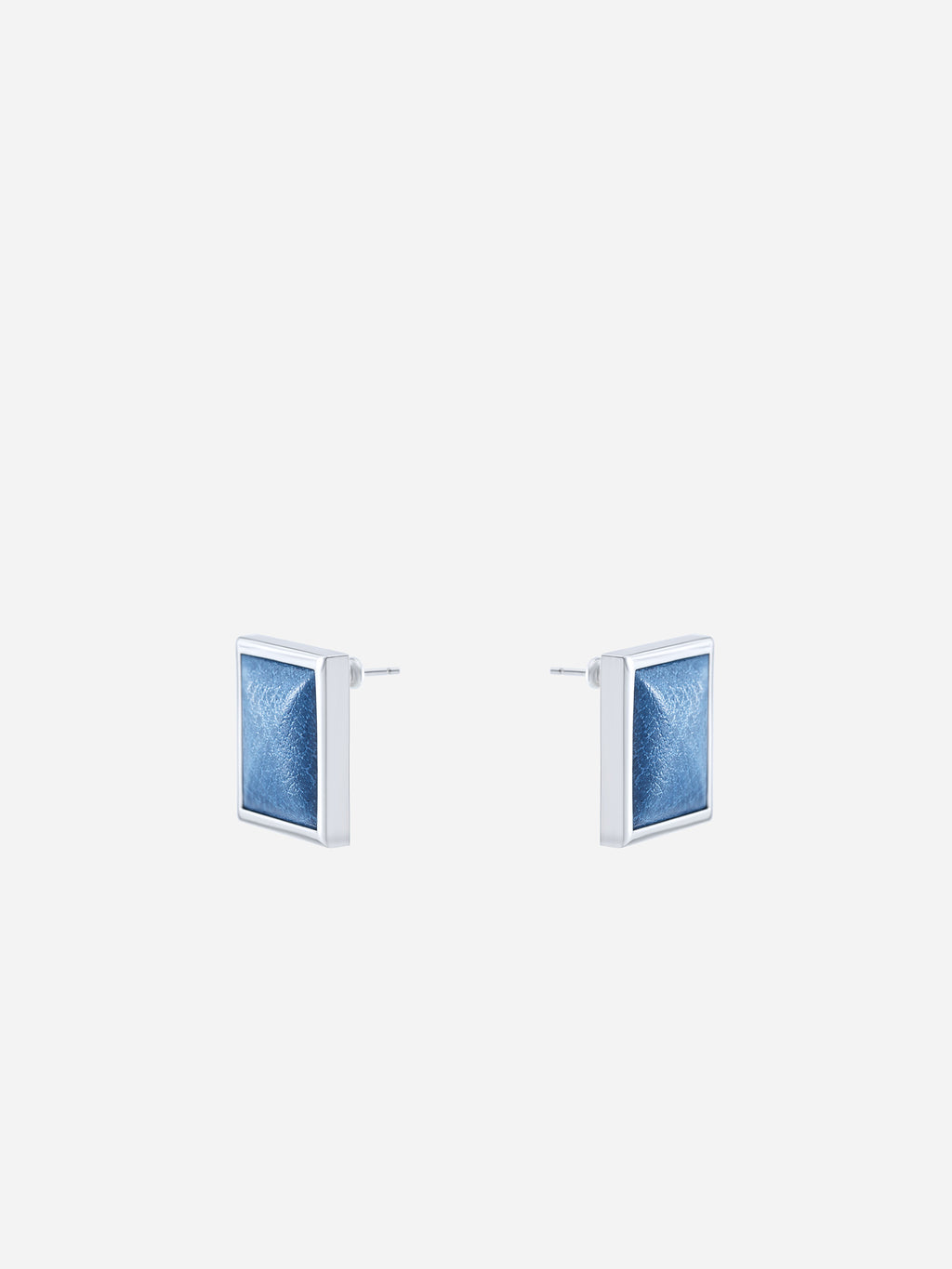 SQUARE LEATHER-WRAPPED EARRINGS