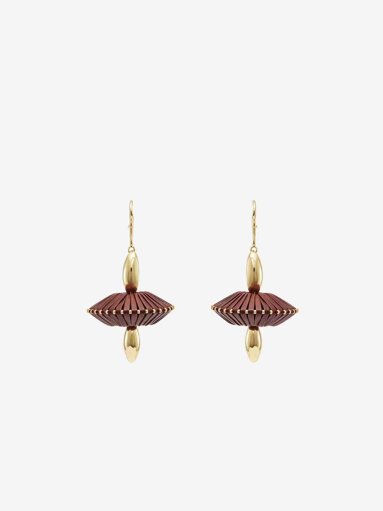 GYROSCOPE LEATHER EARRINGS