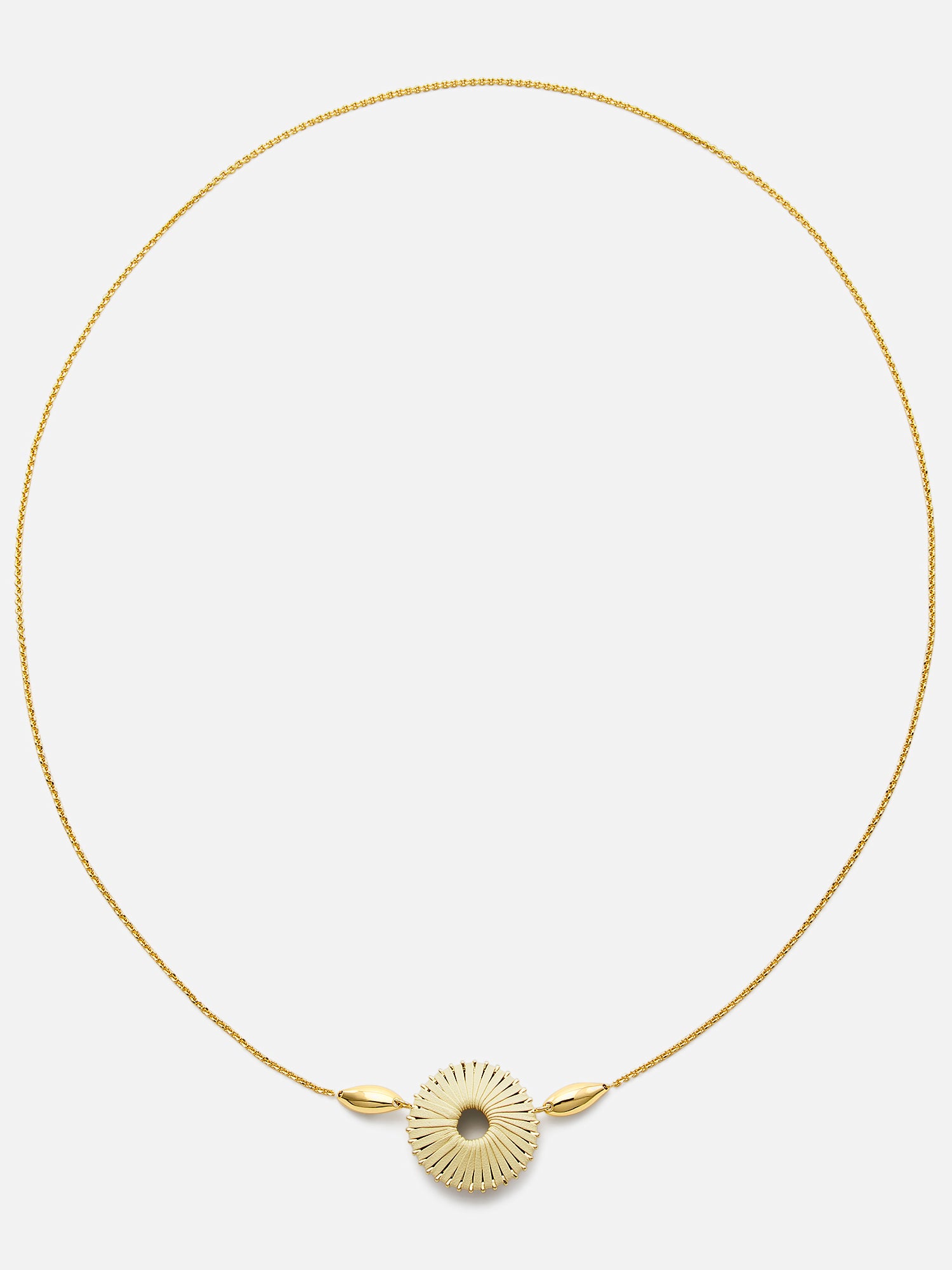 GYROSCOPE LEATHER NECKLACE