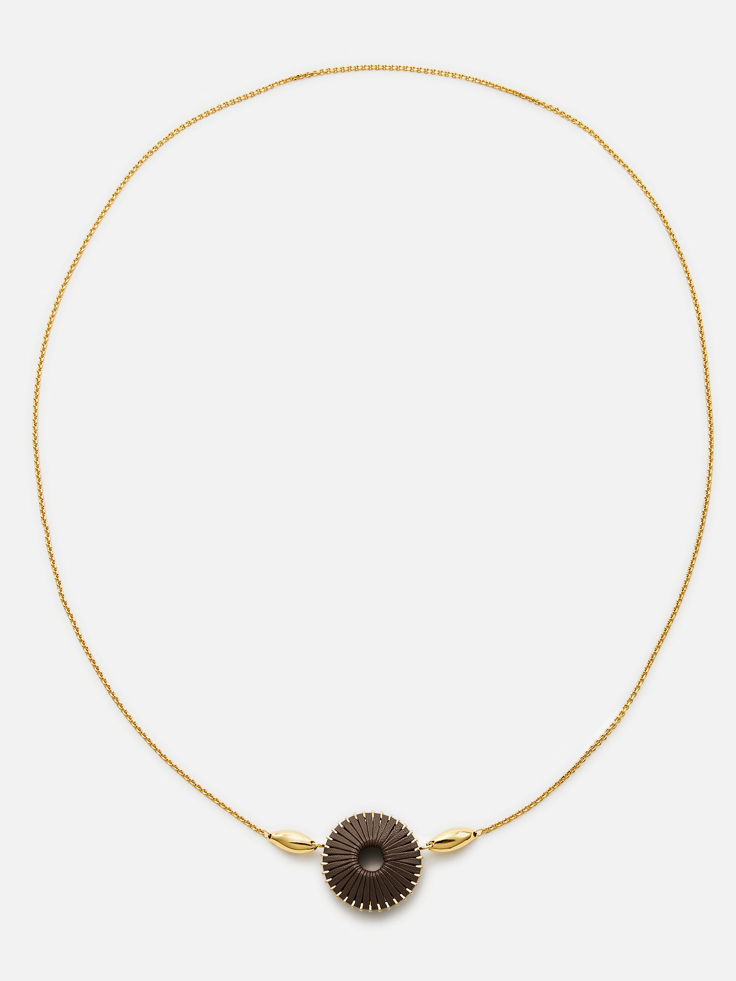 GYROSCOPE LEATHER NECKLACE
