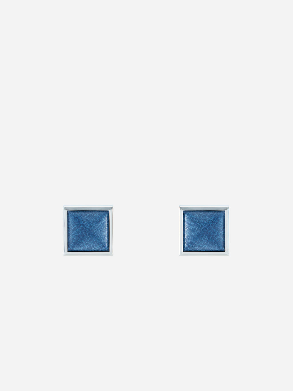 SQUARE LEATHER-WRAPPED EARRINGS