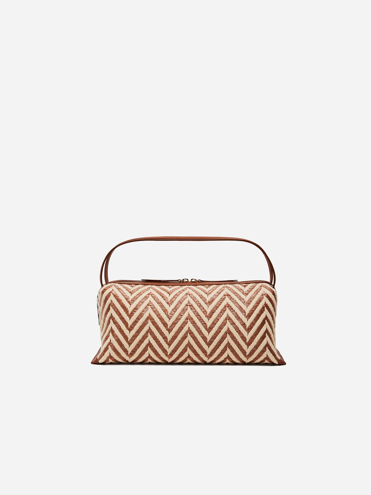V PATTERN SHOULDER BAG