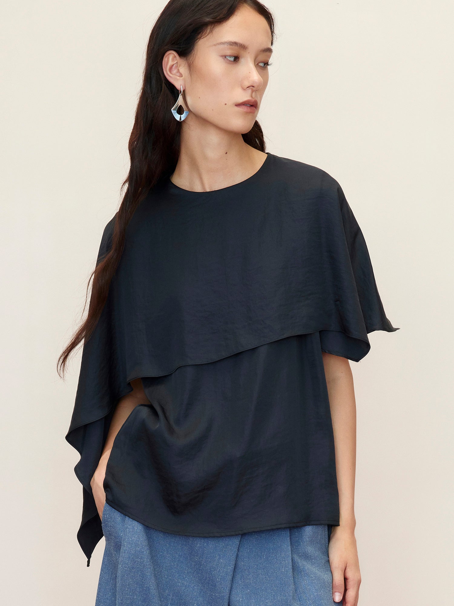FAN SHAPED DROP EARRINGS